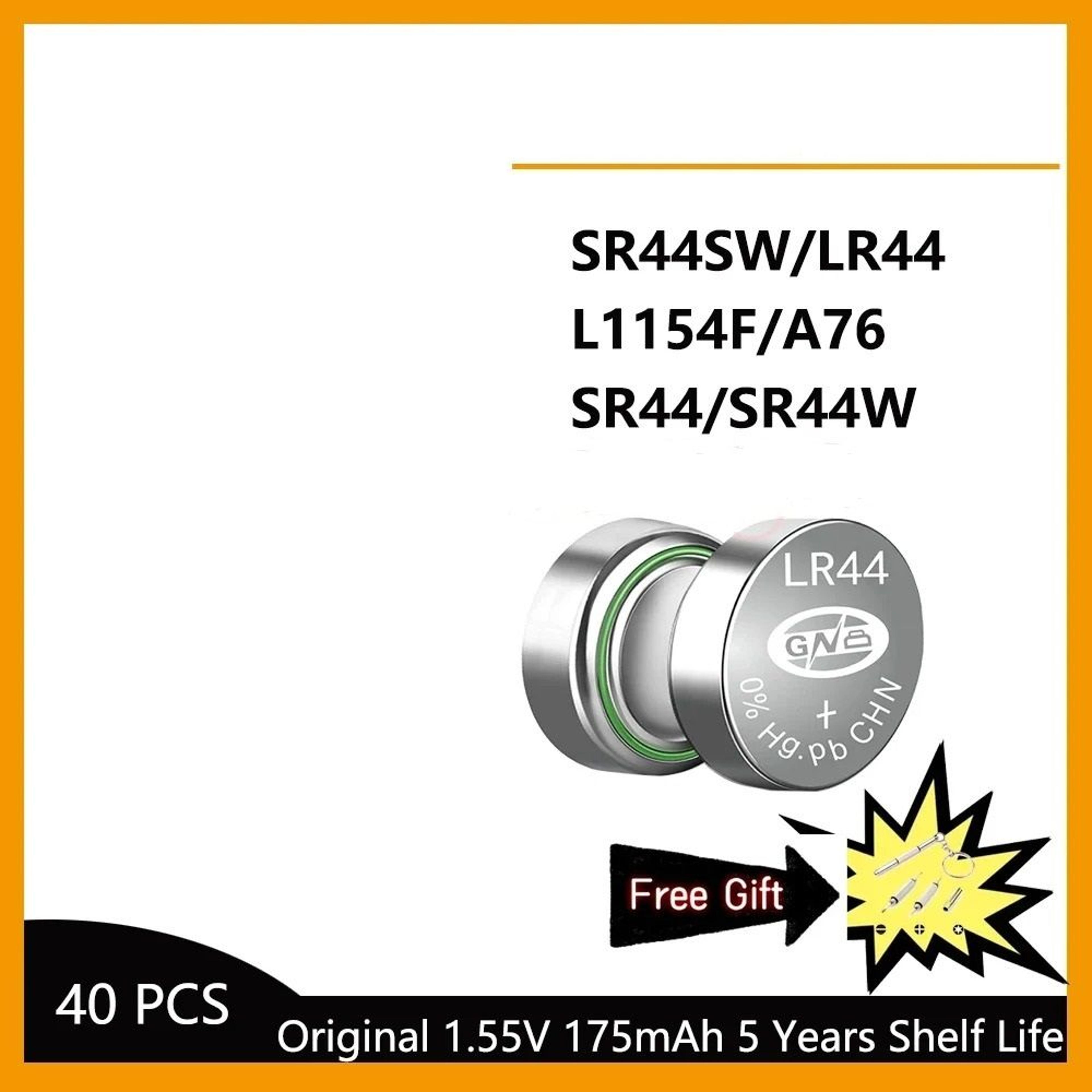 High Capacity LR44 Alkaline Battery Set 8
