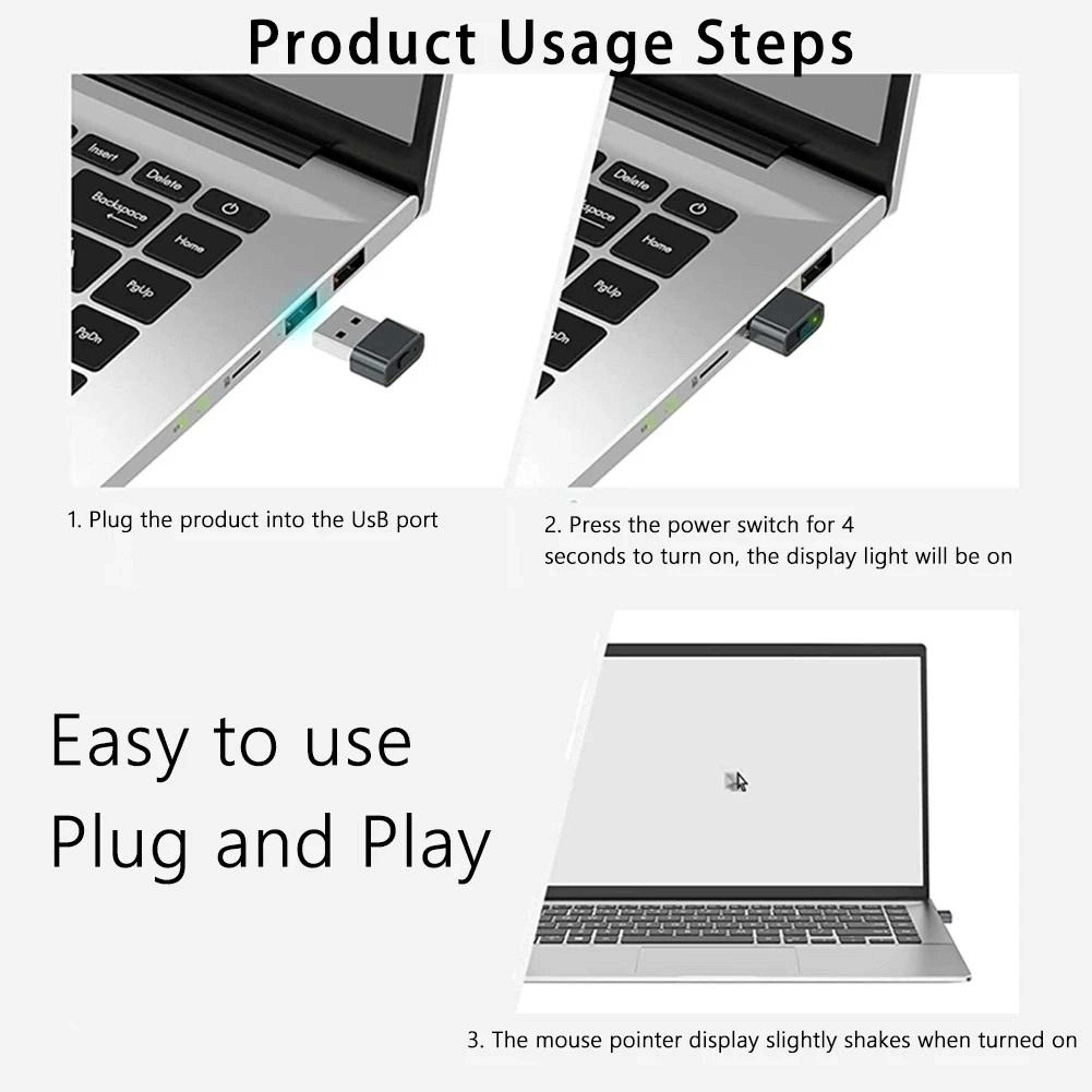 USB Mouse Jiggler Automatic Computer Mover 4