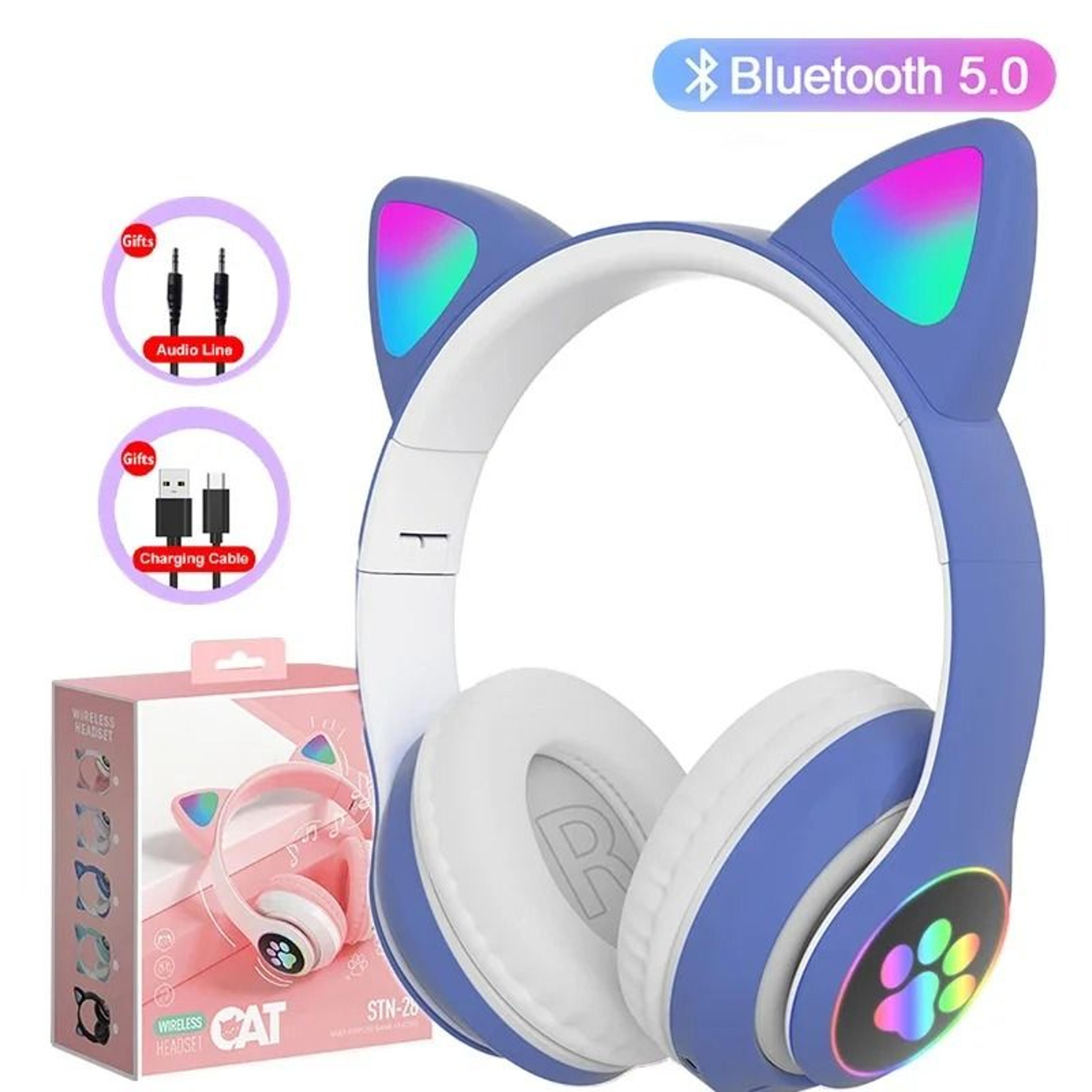 LED Cat Ear Wireless Headphones With Microphone 8