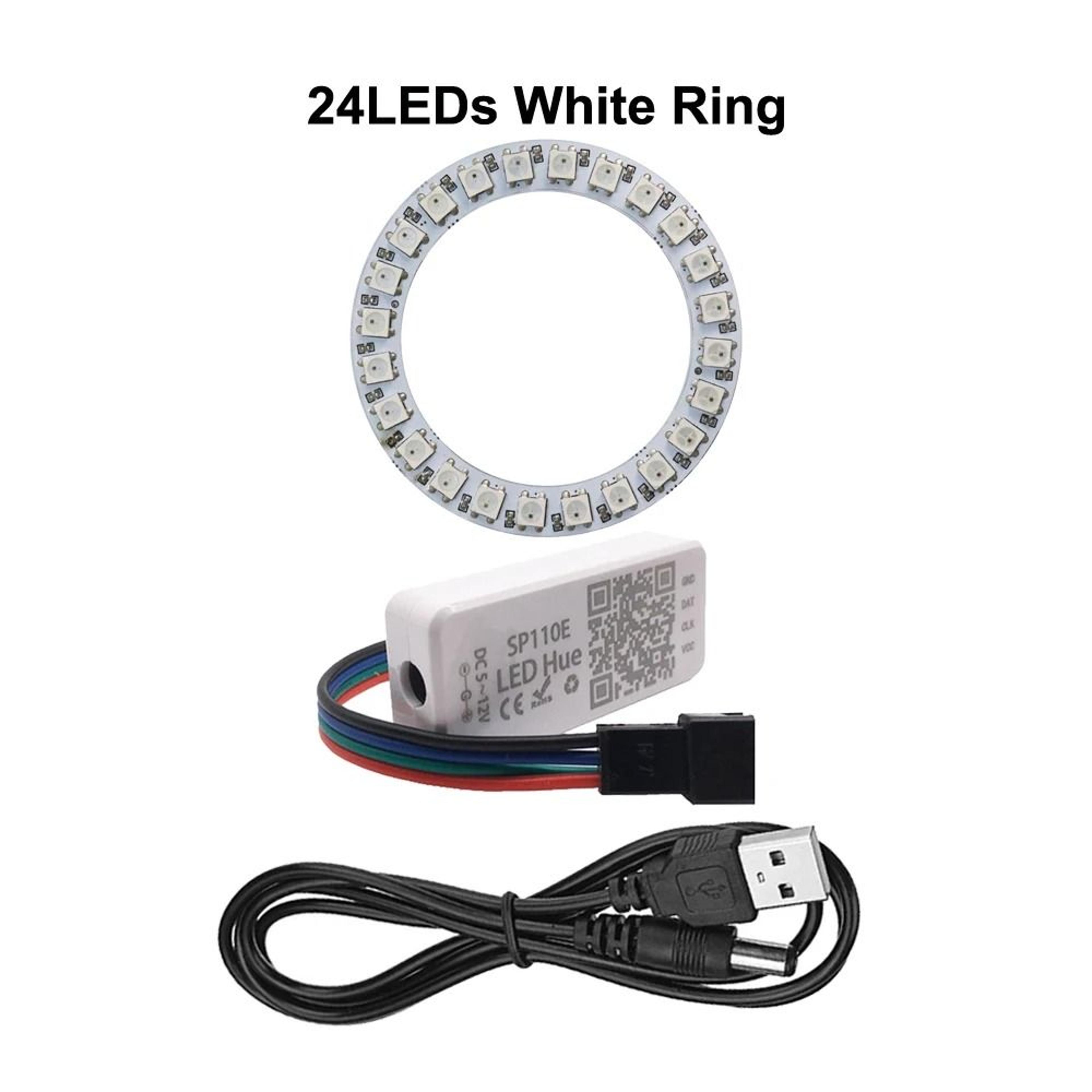 Smart Addressable RGB LED Pixel Ring Kit With Controller 18