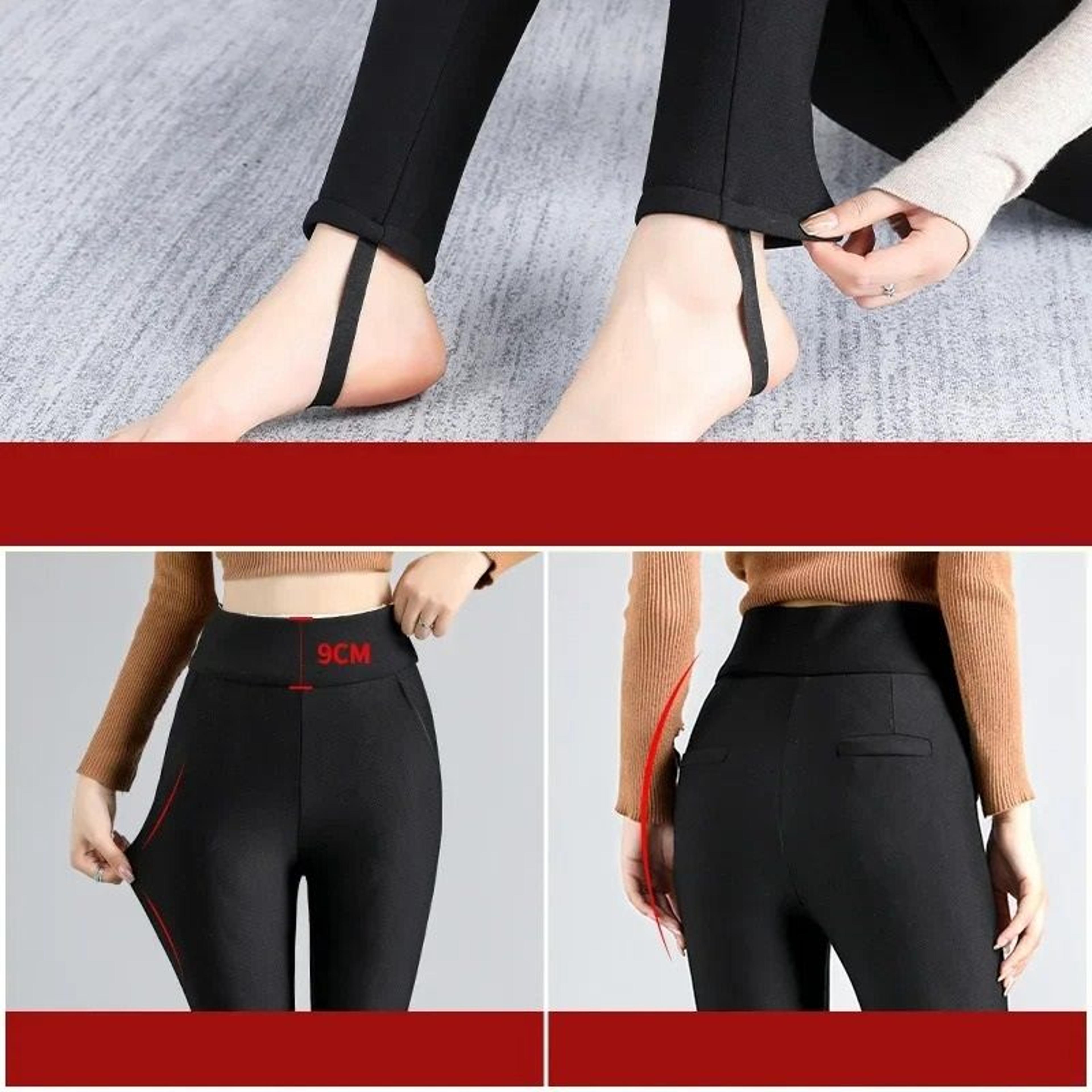 Womens Extra Thick Thermal Leggings With High Waist Design 2