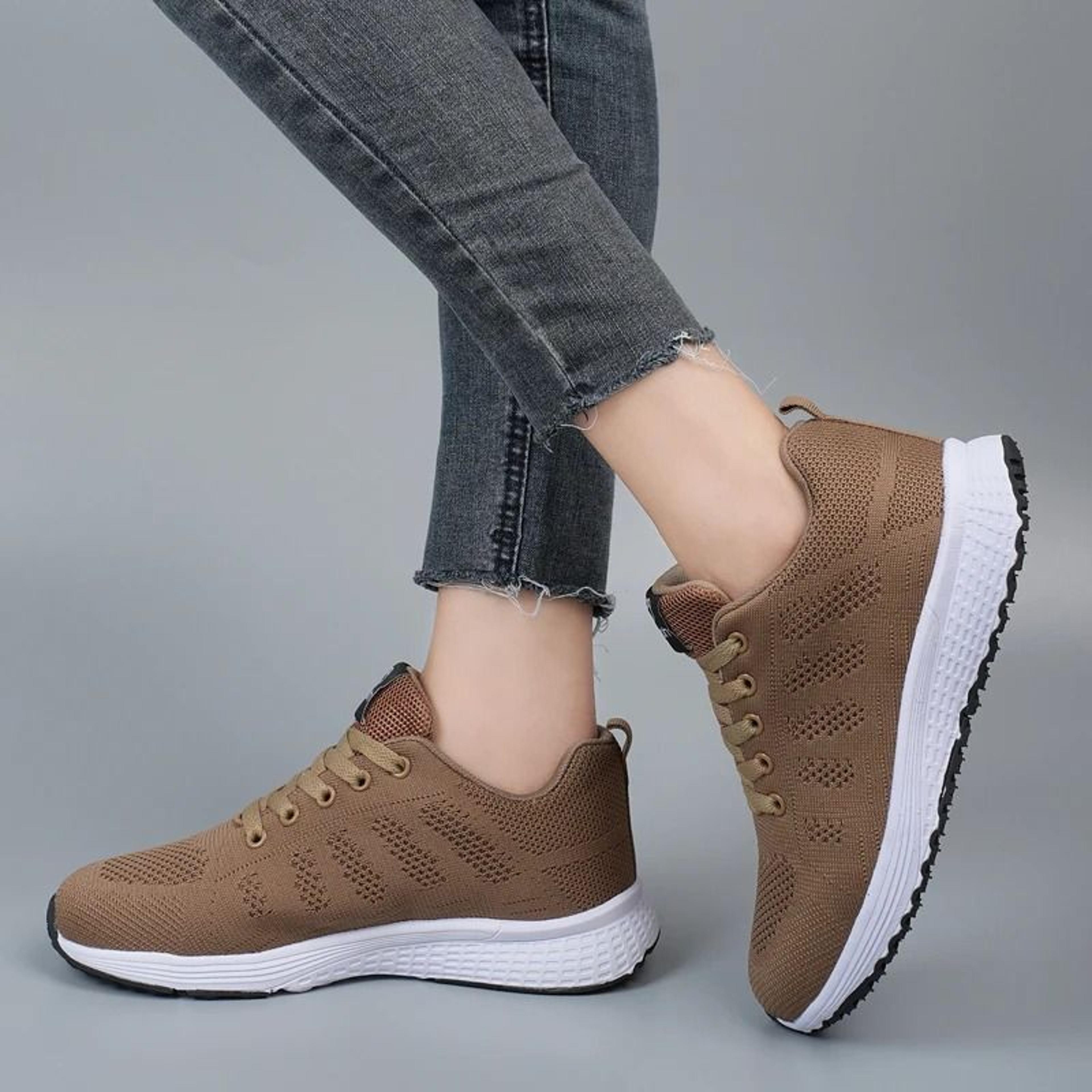Womens Breathable Knit Sneakers For Everyday Comfort And Style 1