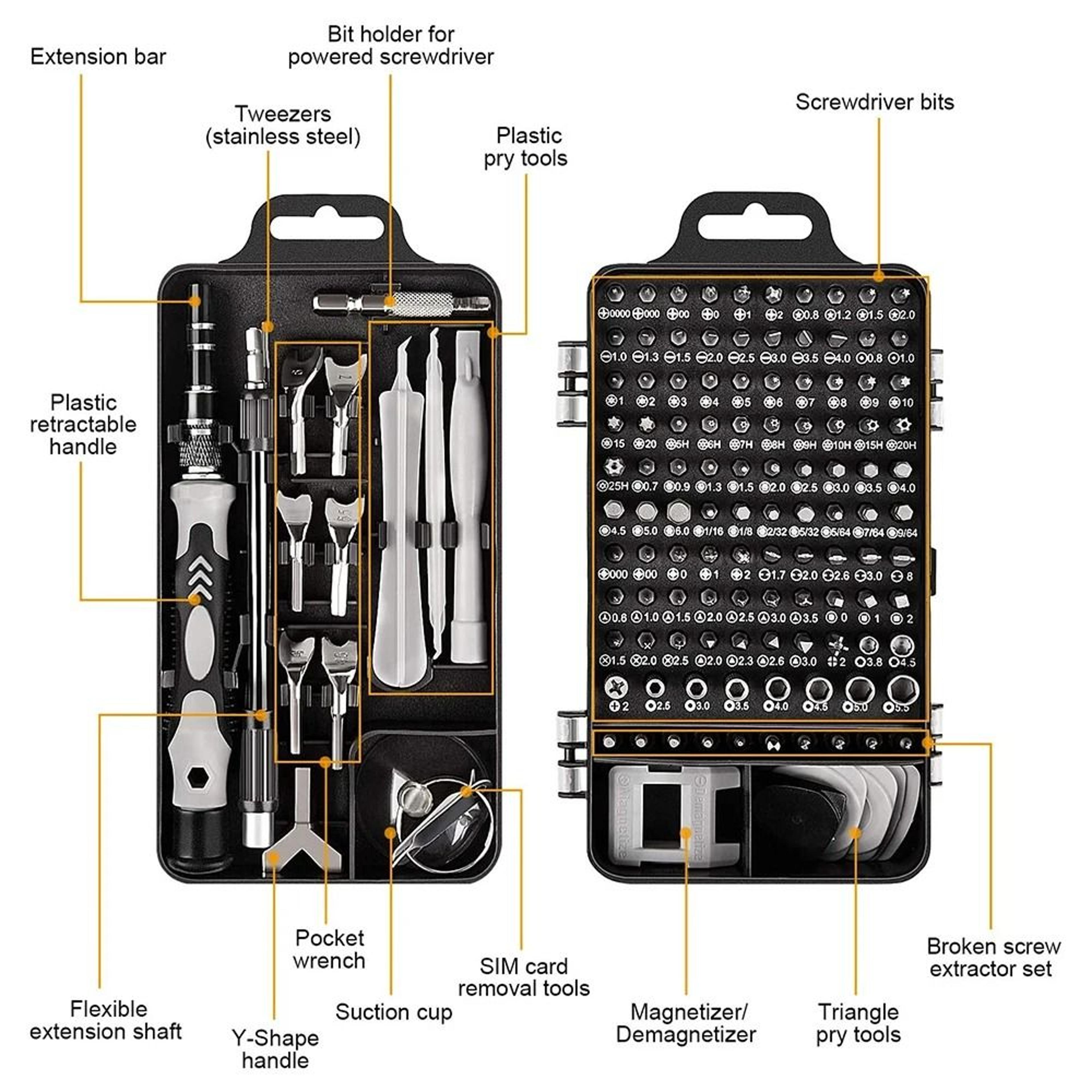 Precision Magnetic Screwdriver Set With Multi Bit Options For Electronics And Home Repair 1