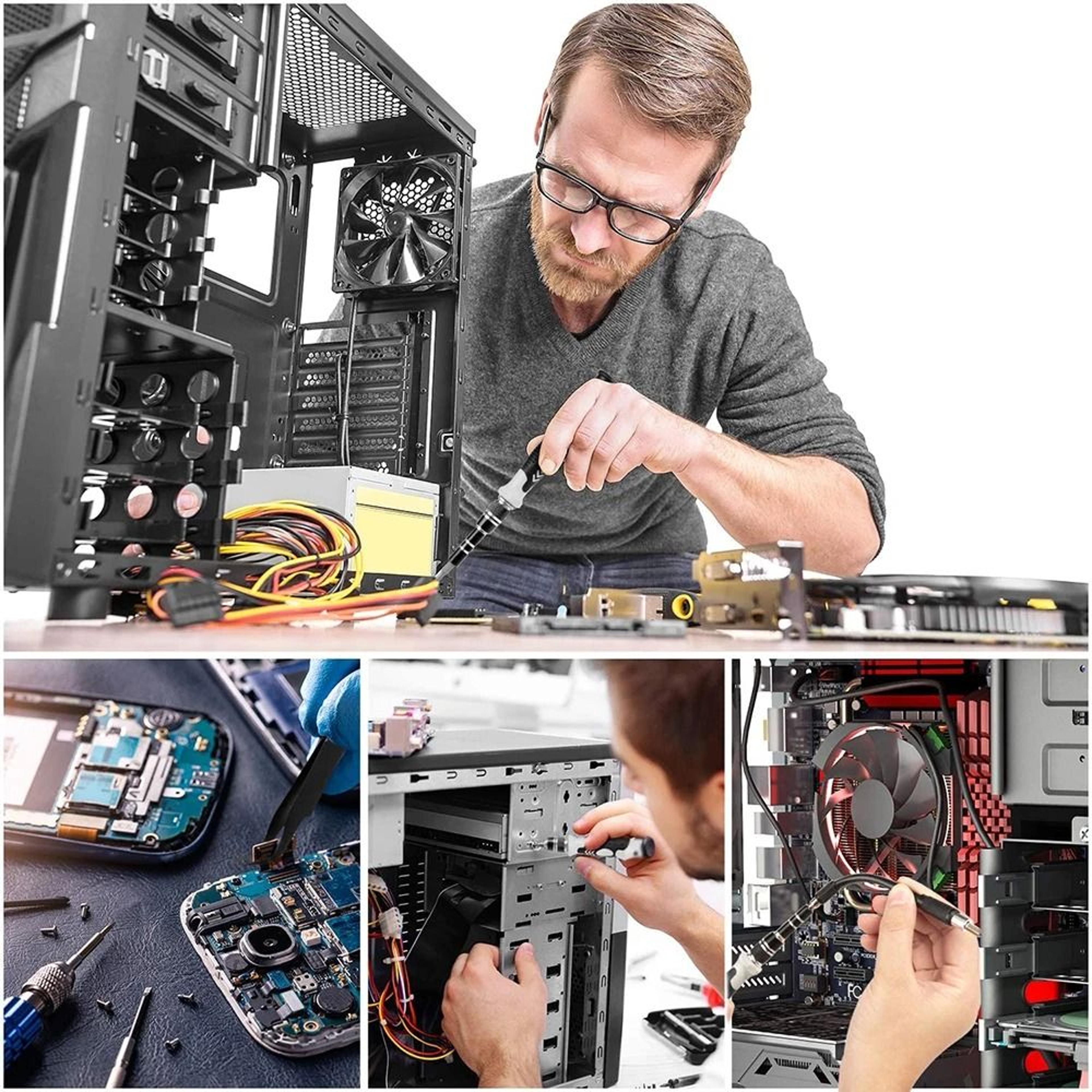 Precision Magnetic Screwdriver Set With Multi Bit Options For Electronics And Home Repair 5