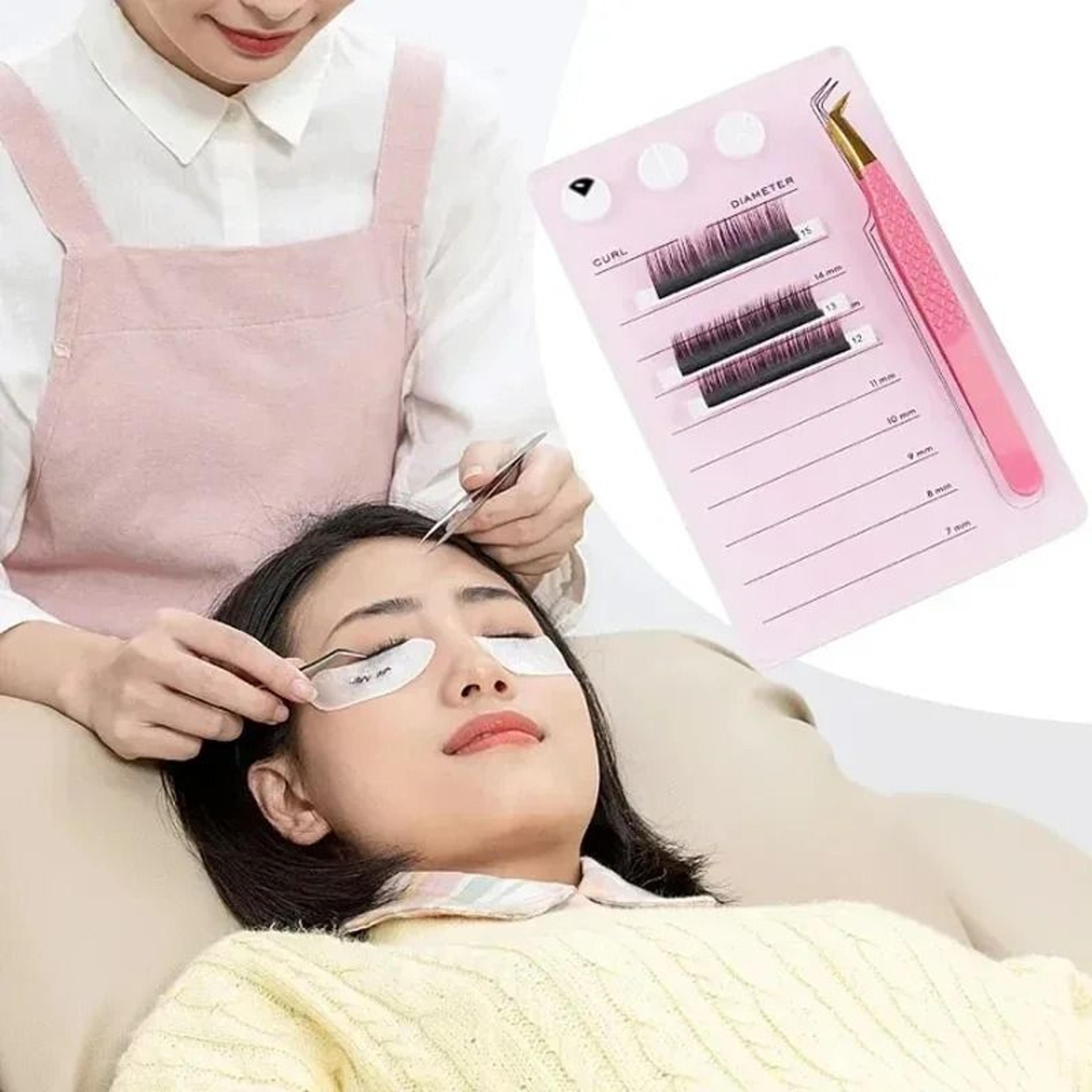 Magnetic Acrylic Eyelash Extension Scale Holder With Glue Pallet Cup 1