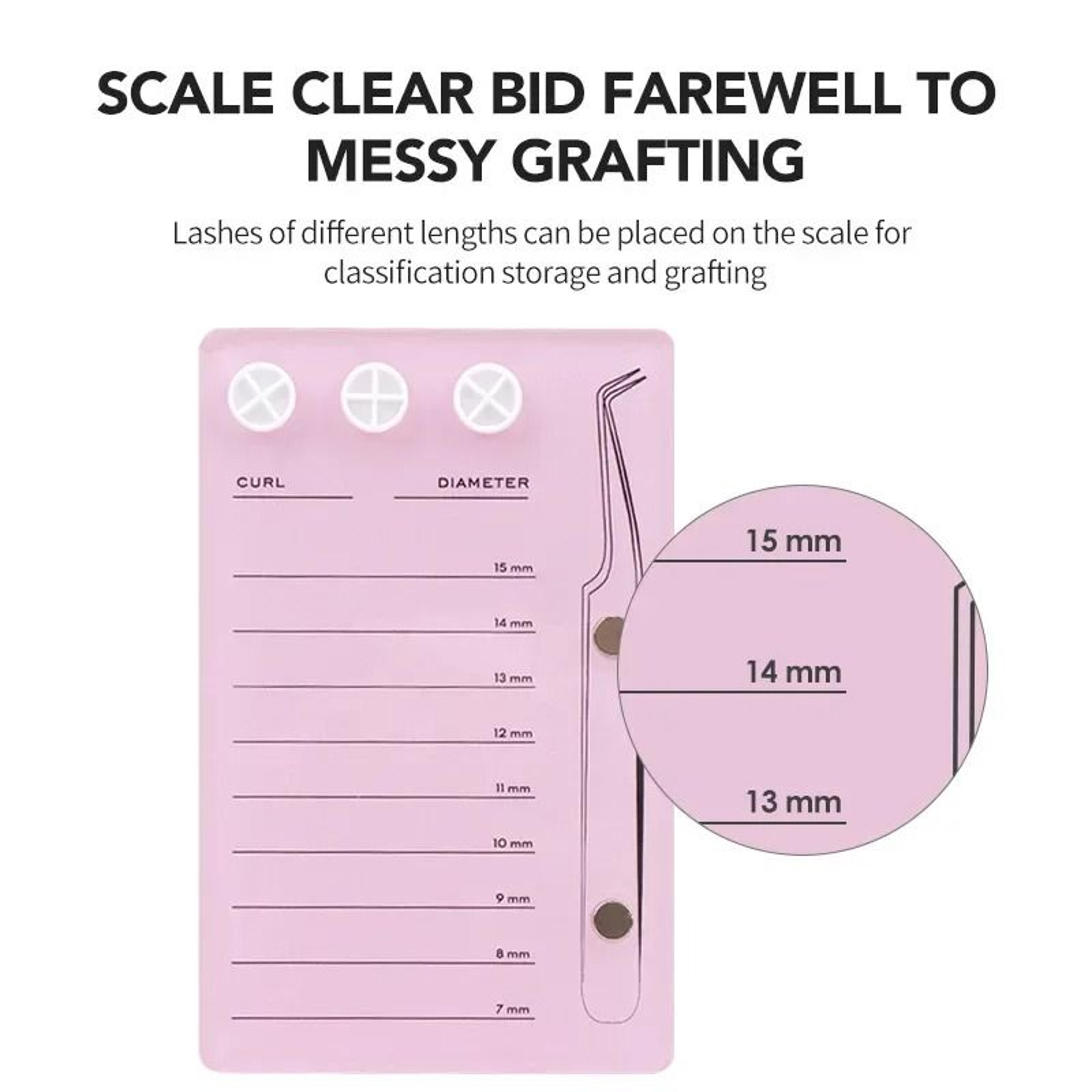 Magnetic Acrylic Eyelash Extension Scale Holder With Glue Pallet Cup 5