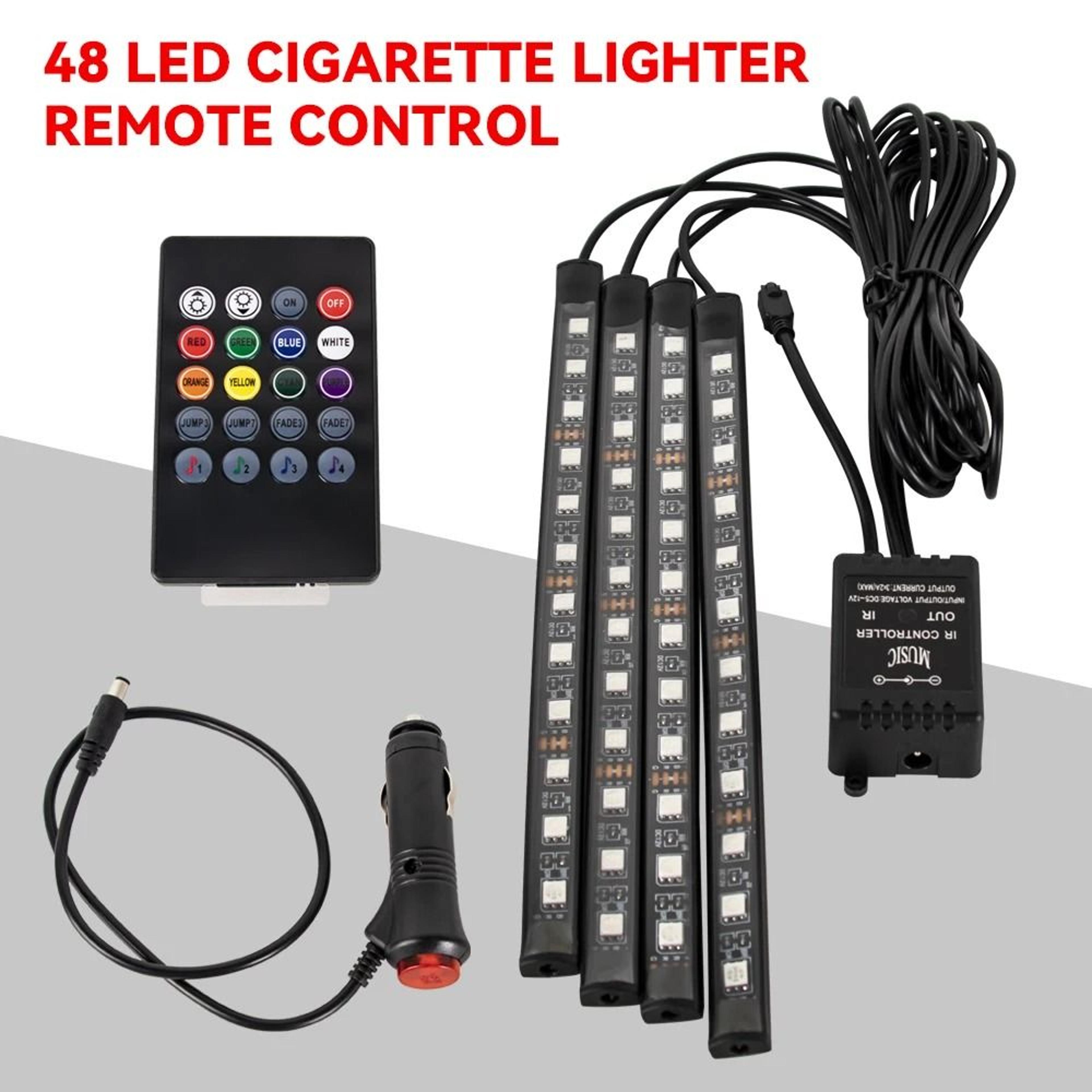 LED Car Interior Ambient Light Kit With Music And Remote Control 10