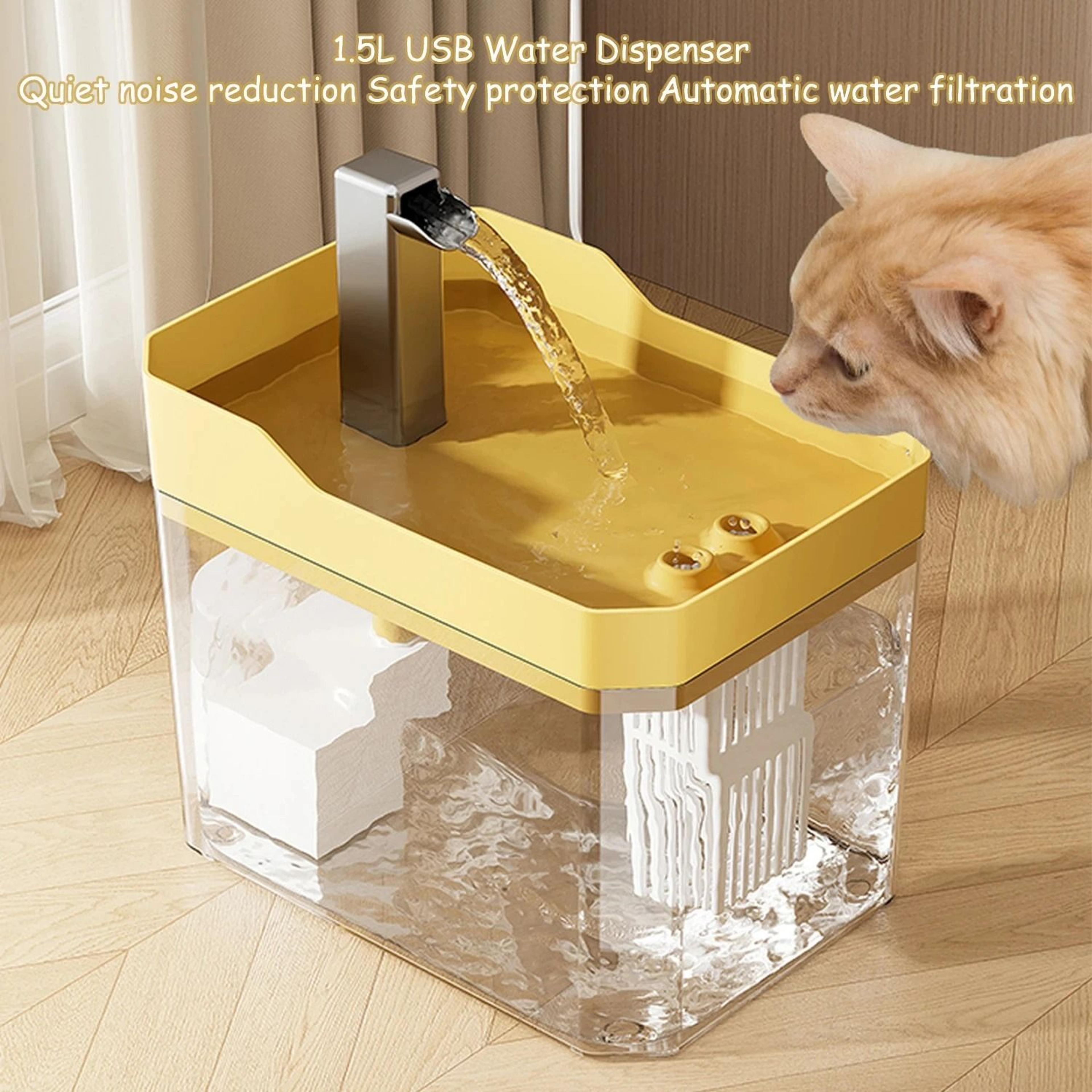 automatic cat water fountain with filter and usb pump