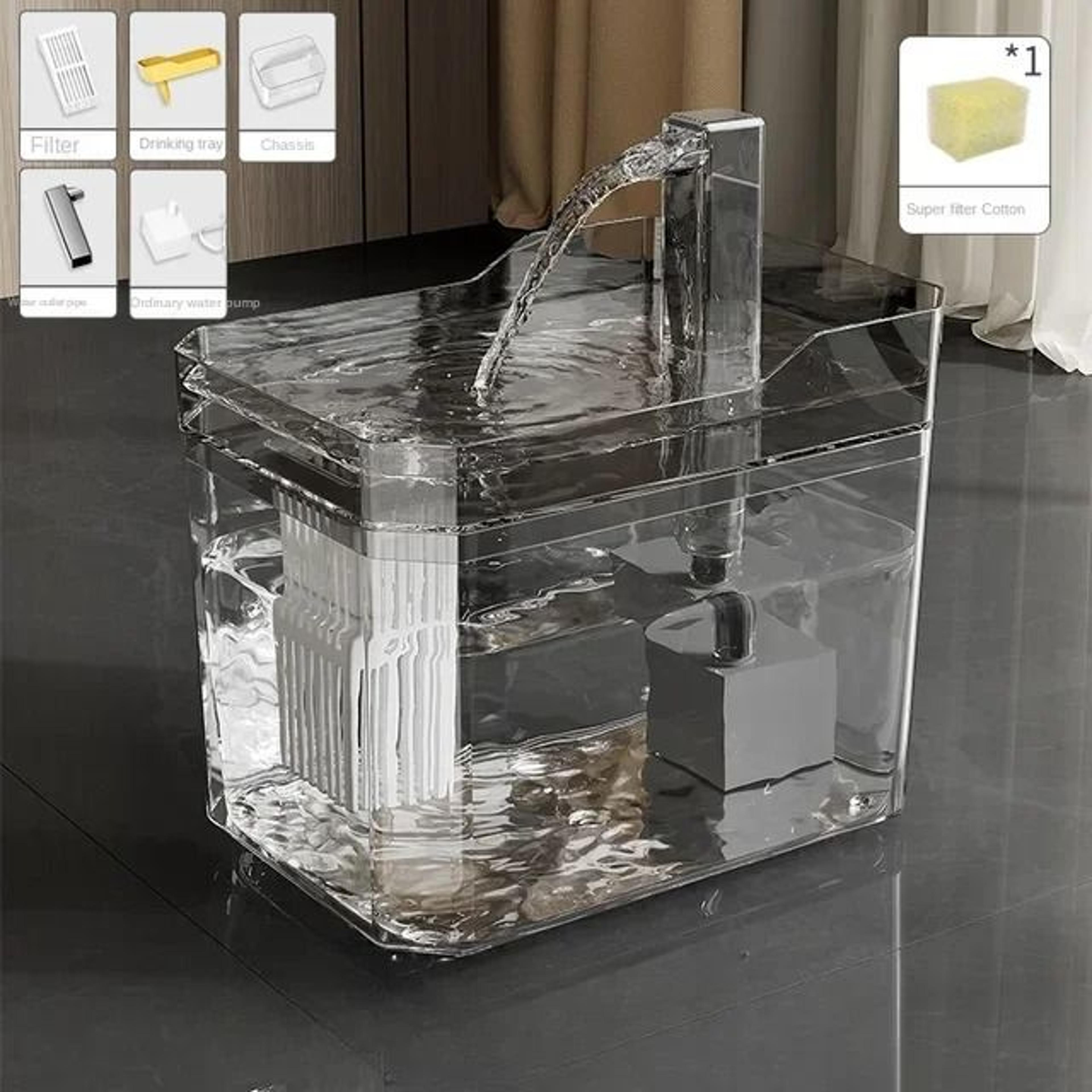 Automatic Cat Water Fountain With Filter And USB Pump 8