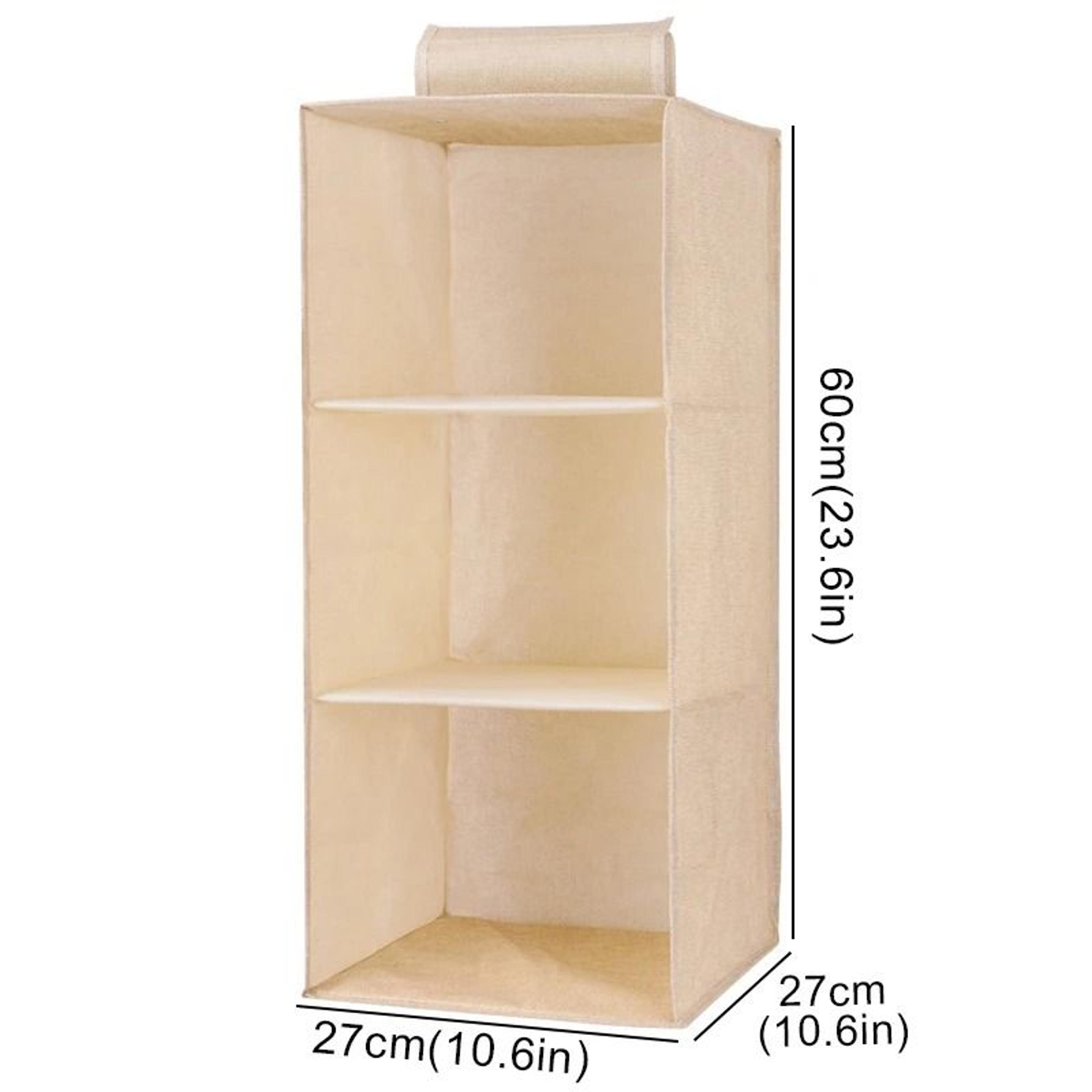 Collapsible Hanging Wardrobe Organizer With Drawer Compartments 9