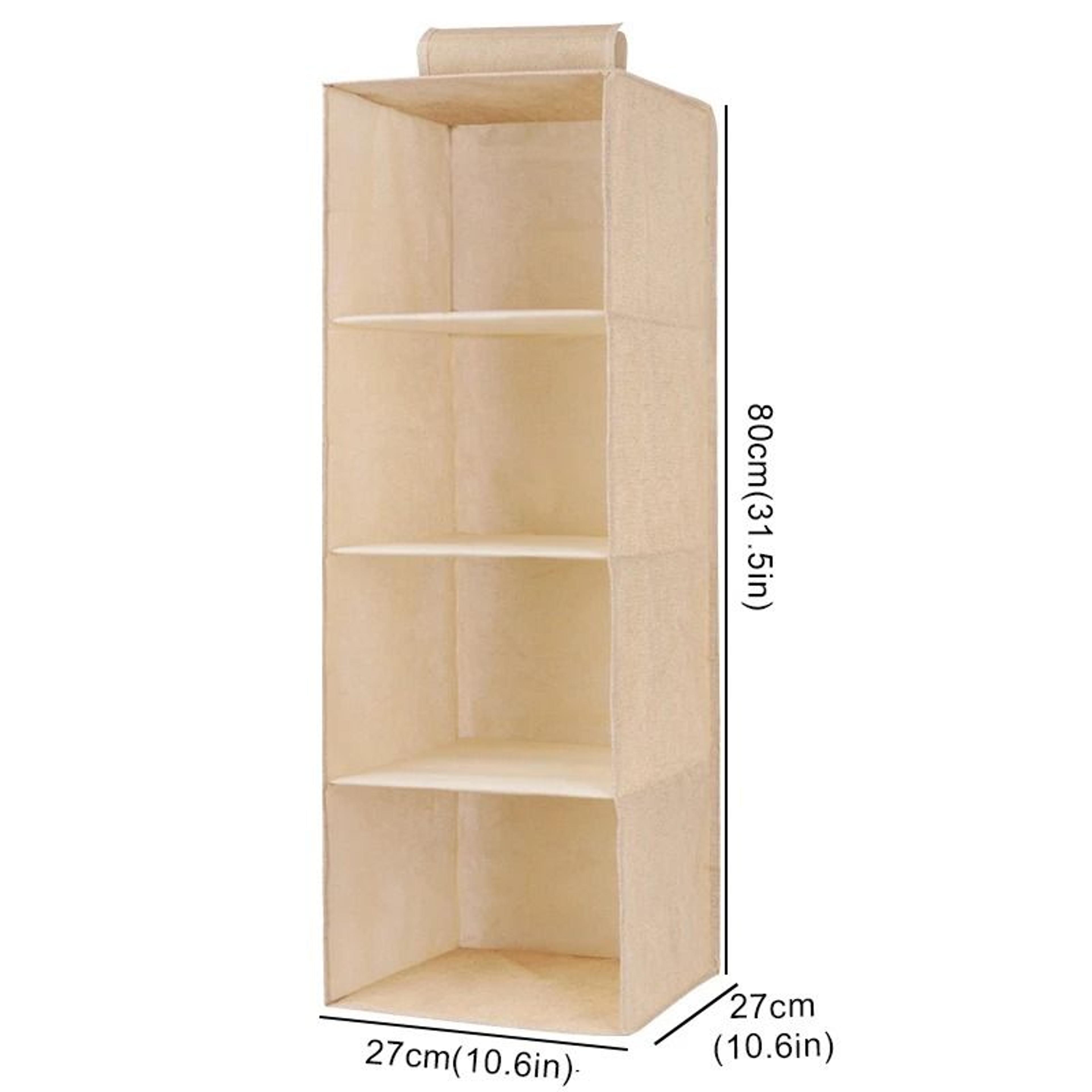 Collapsible Hanging Wardrobe Organizer With Drawer Compartments 11