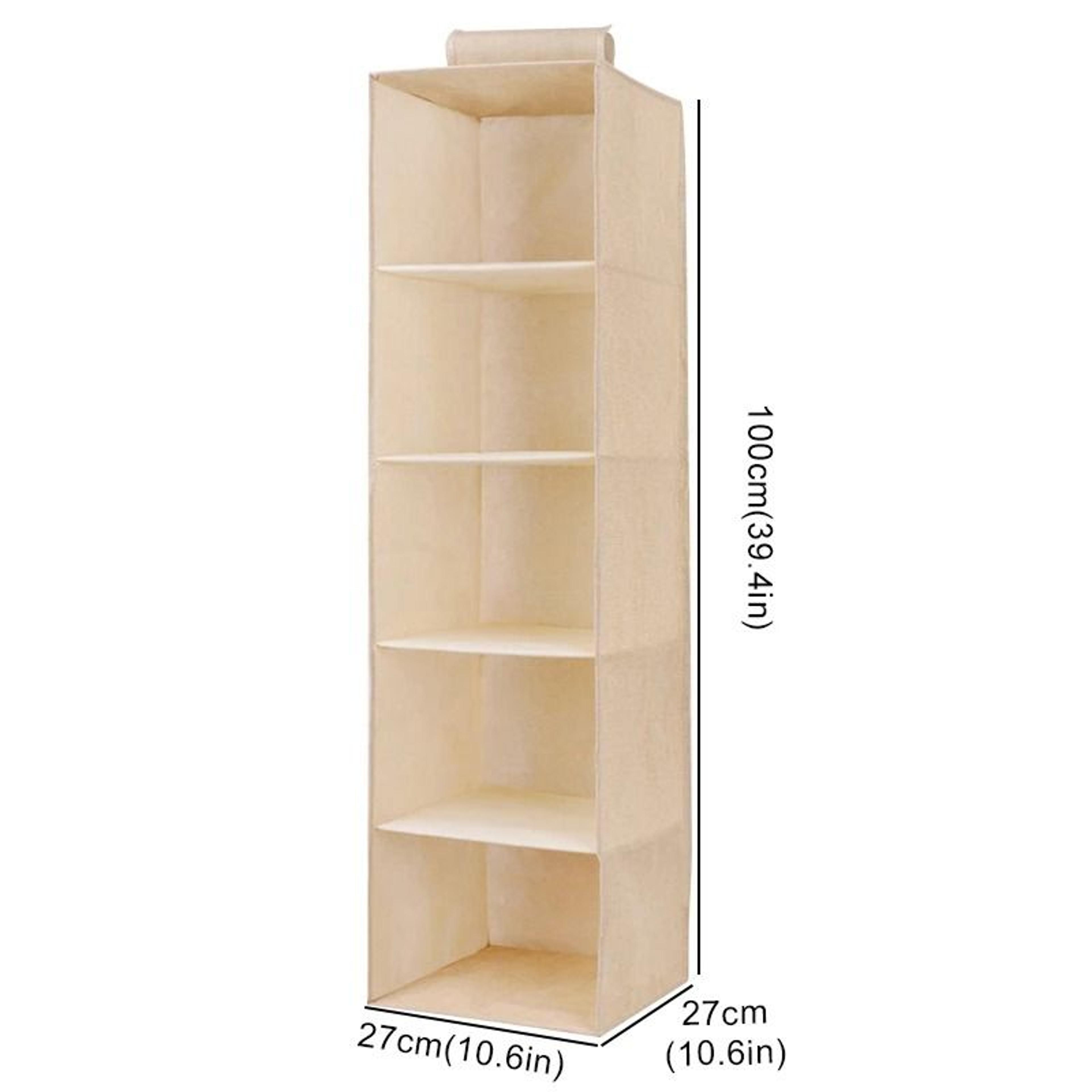 Collapsible Hanging Wardrobe Organizer With Drawer Compartments 13