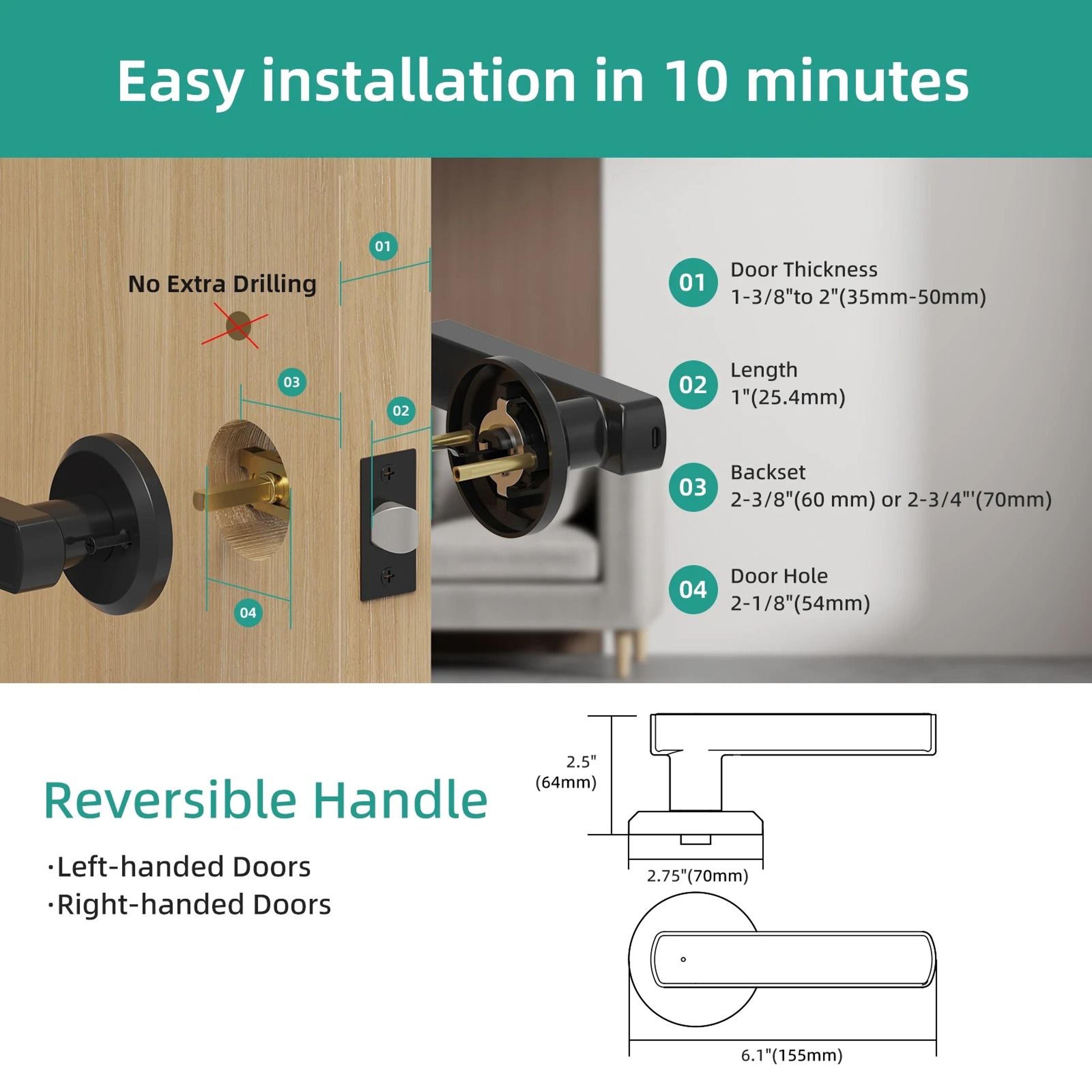 Smart Fingerprint Door Lock With App And Keypad Control 5