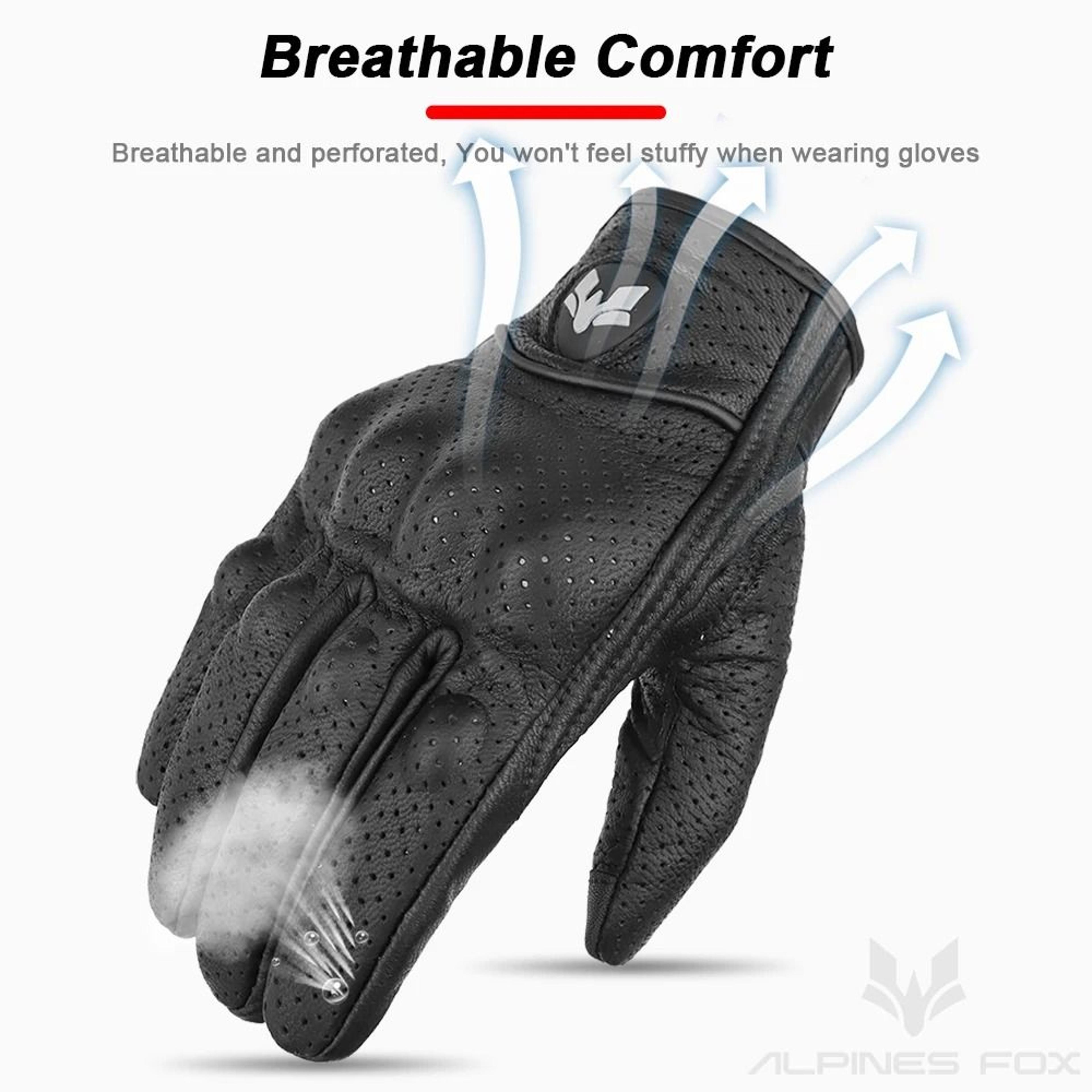 Vintage Leather Motorcycle Gloves For Men 3