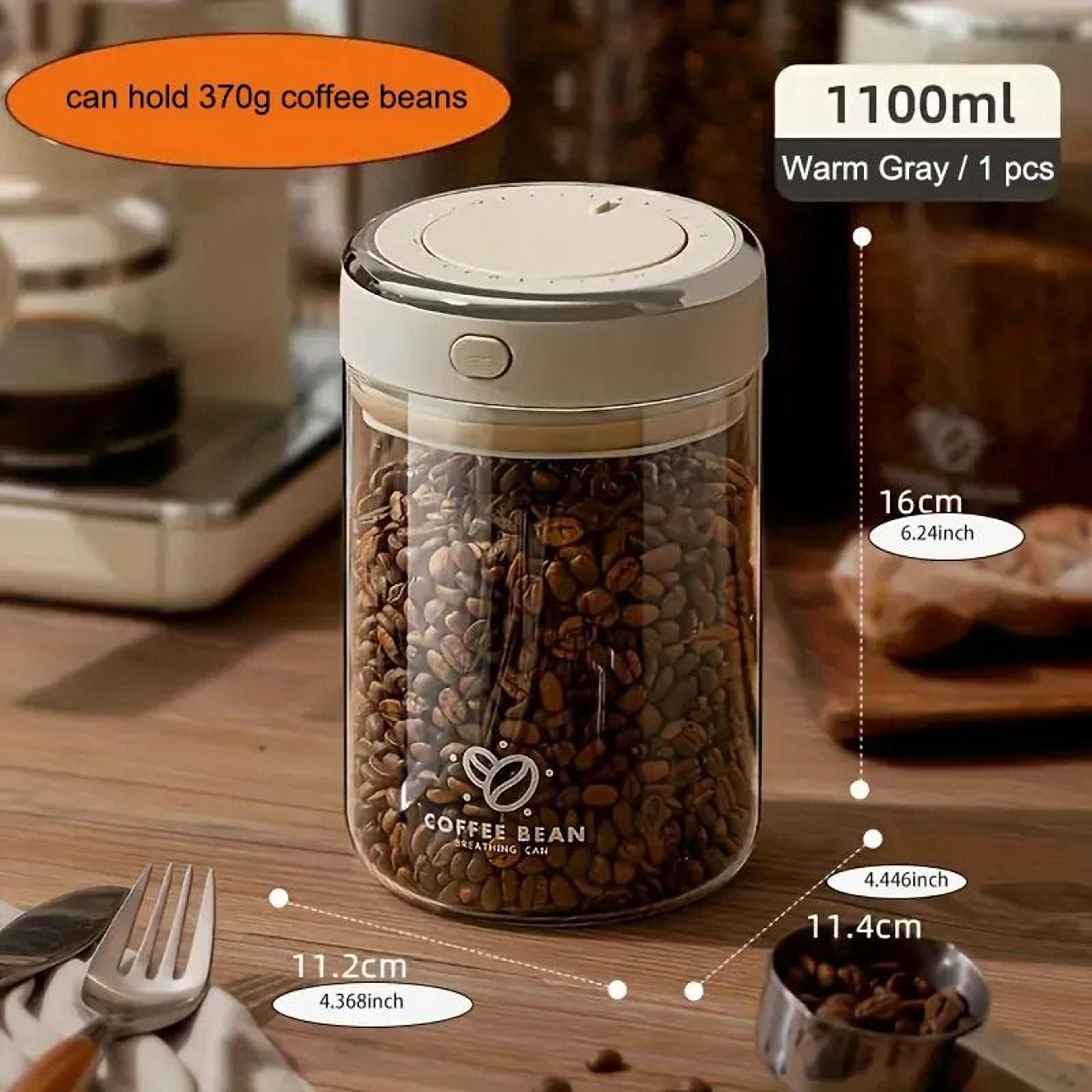Glass Coffee Bean Vacuum Storage Jar With CO2 Valve 8