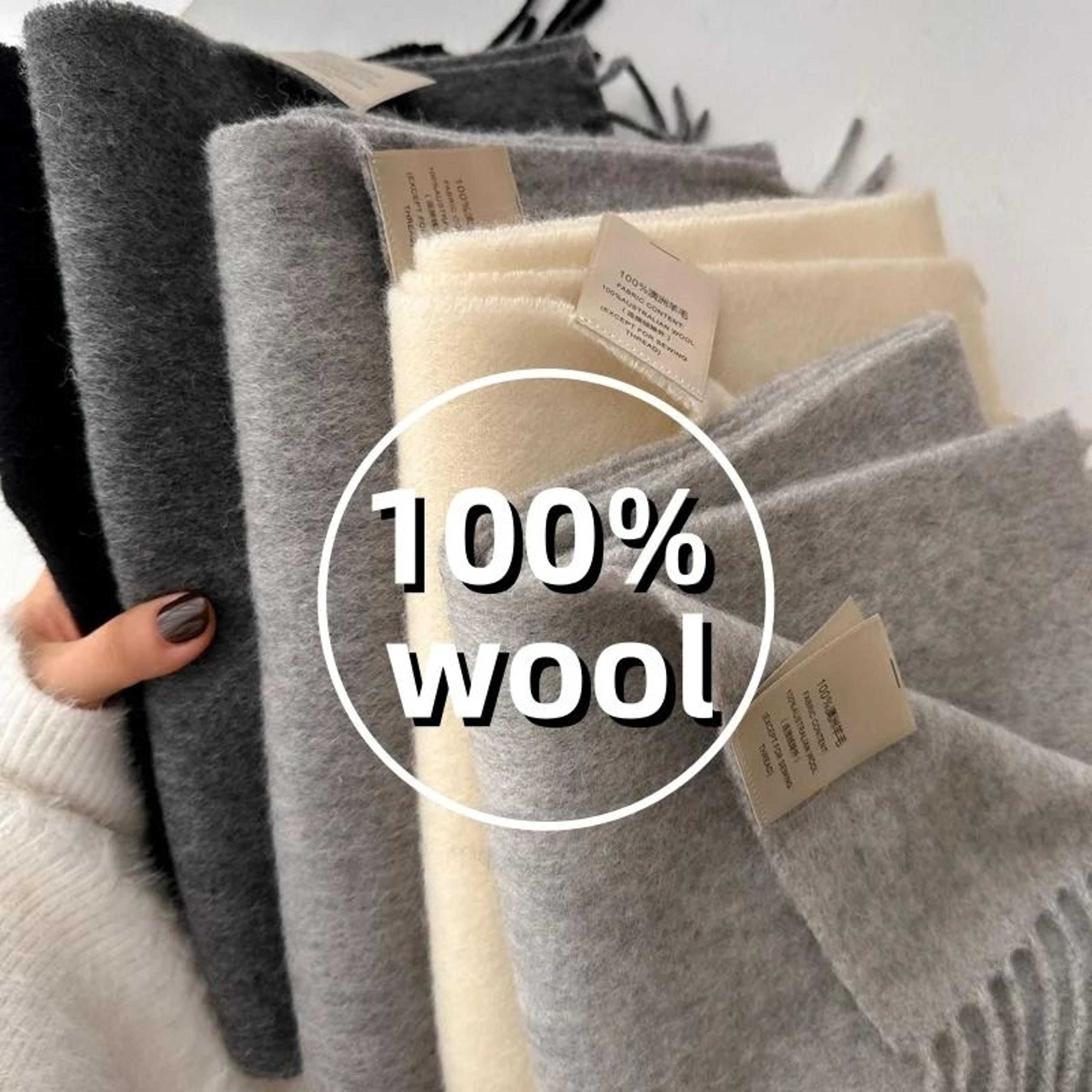 classic wool winter scarf for men and women