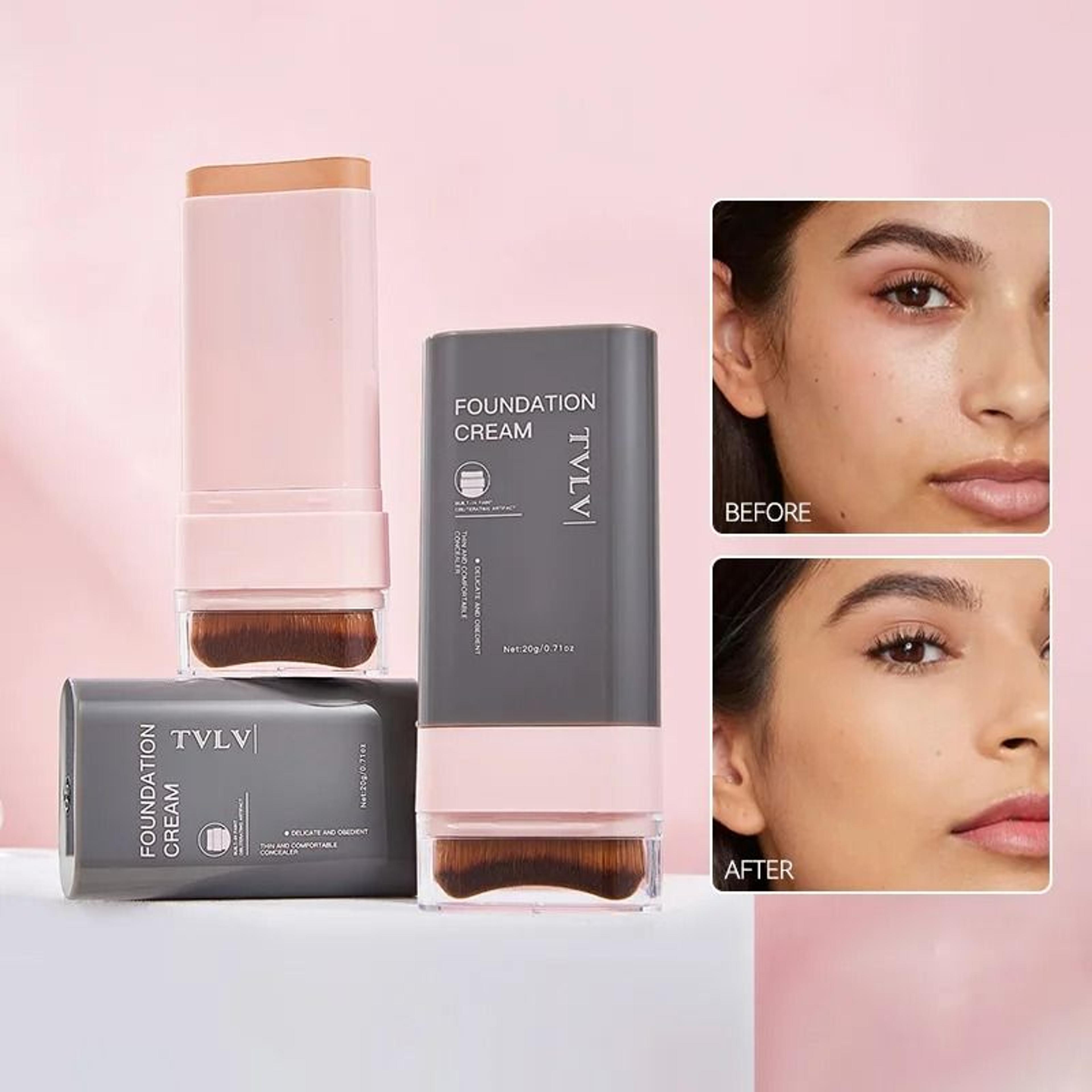 concealing foundation stick with built in brush