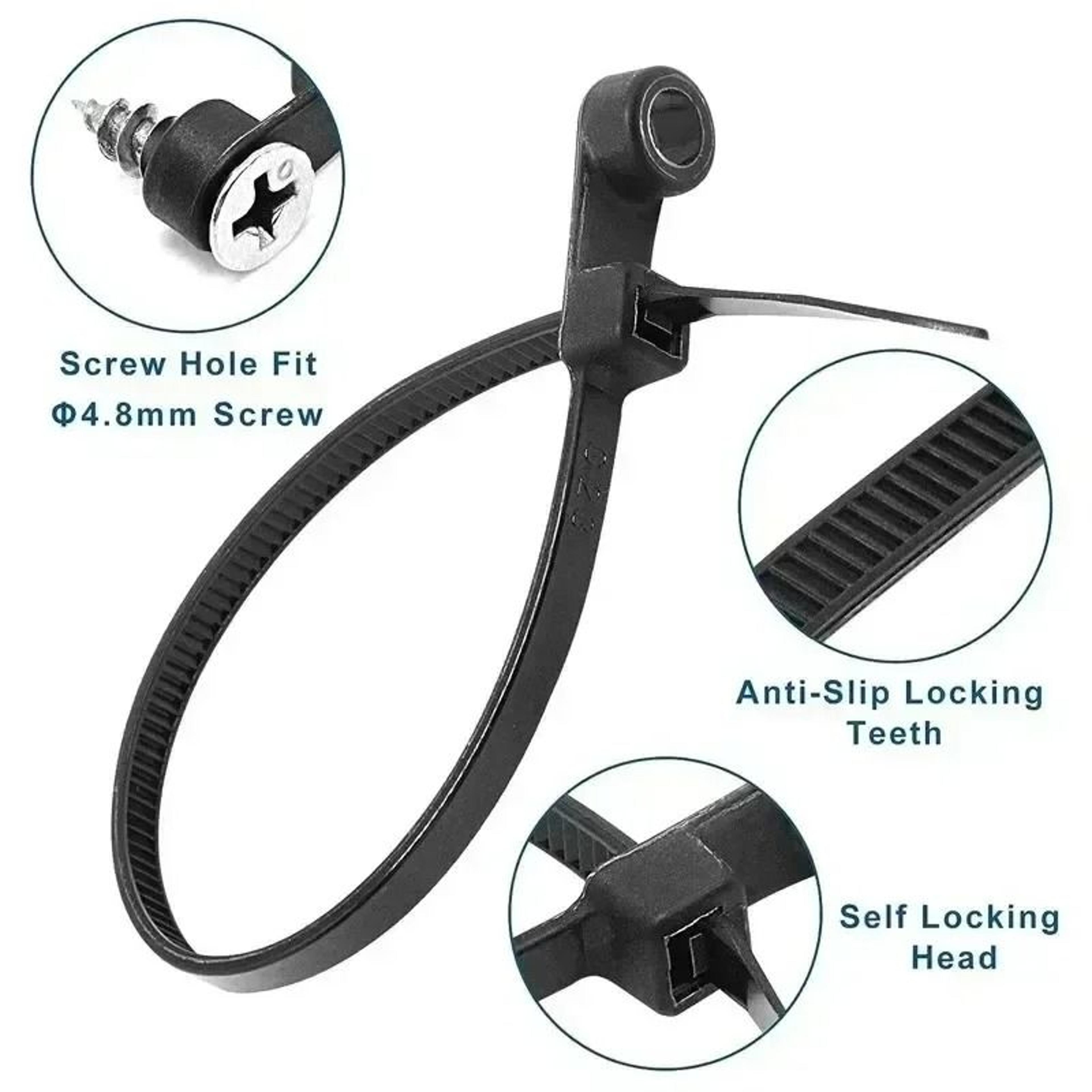 Heavy Duty Adjustable Nylon Cable Ties Organizer Straps 5