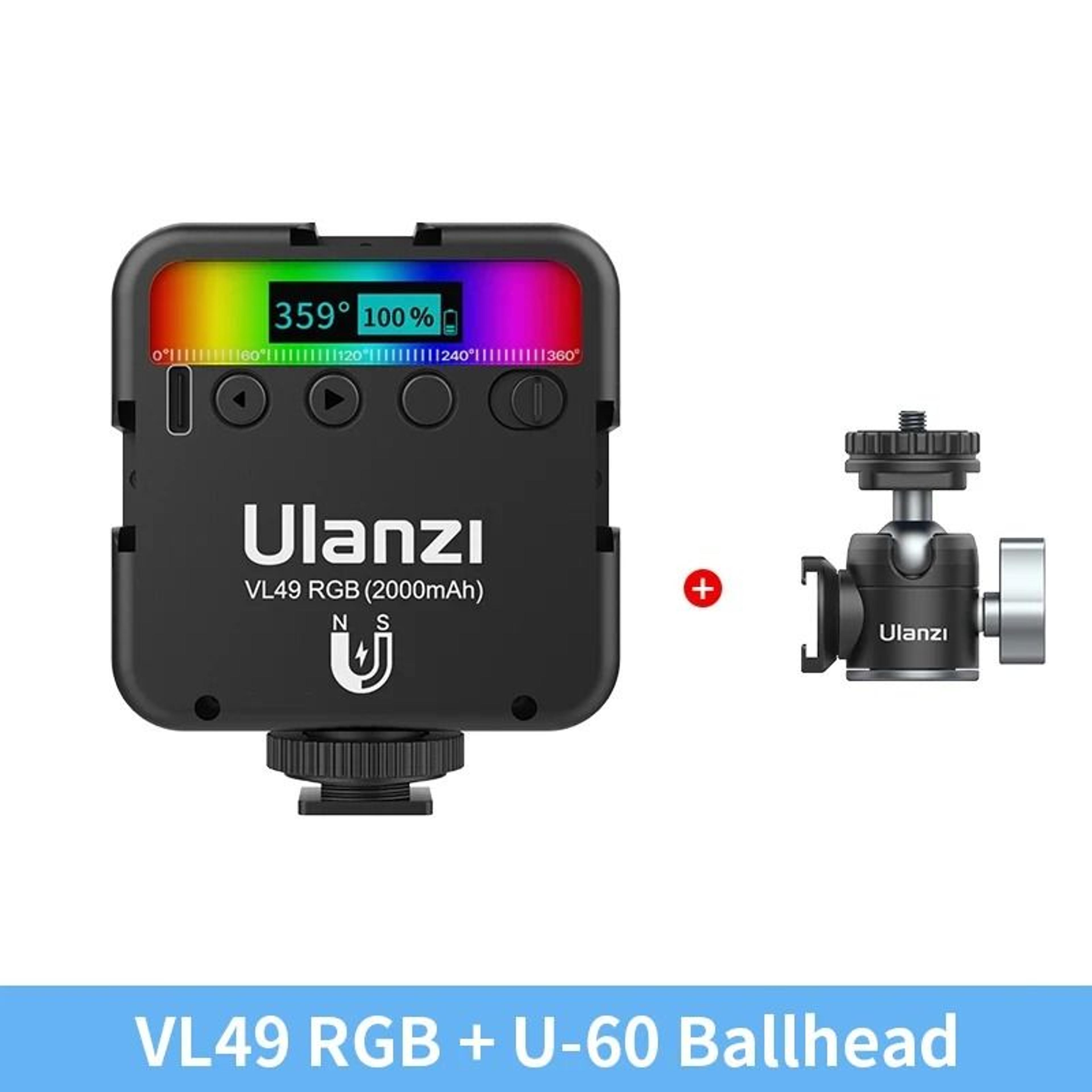 RGB LED Rechargeable Video Light With Adjustable Color And Brightness 7