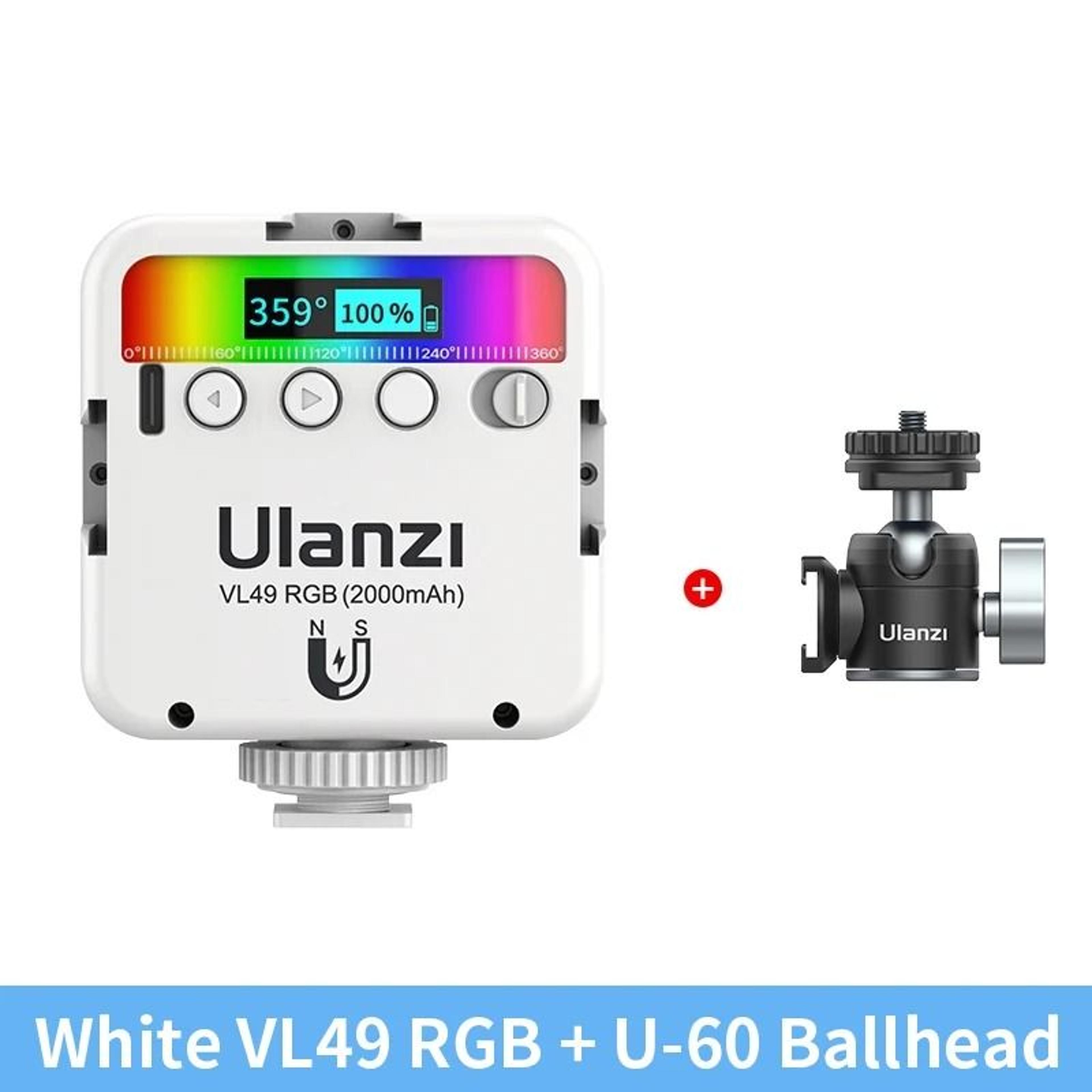 RGB LED Rechargeable Video Light With Adjustable Color And Brightness 8