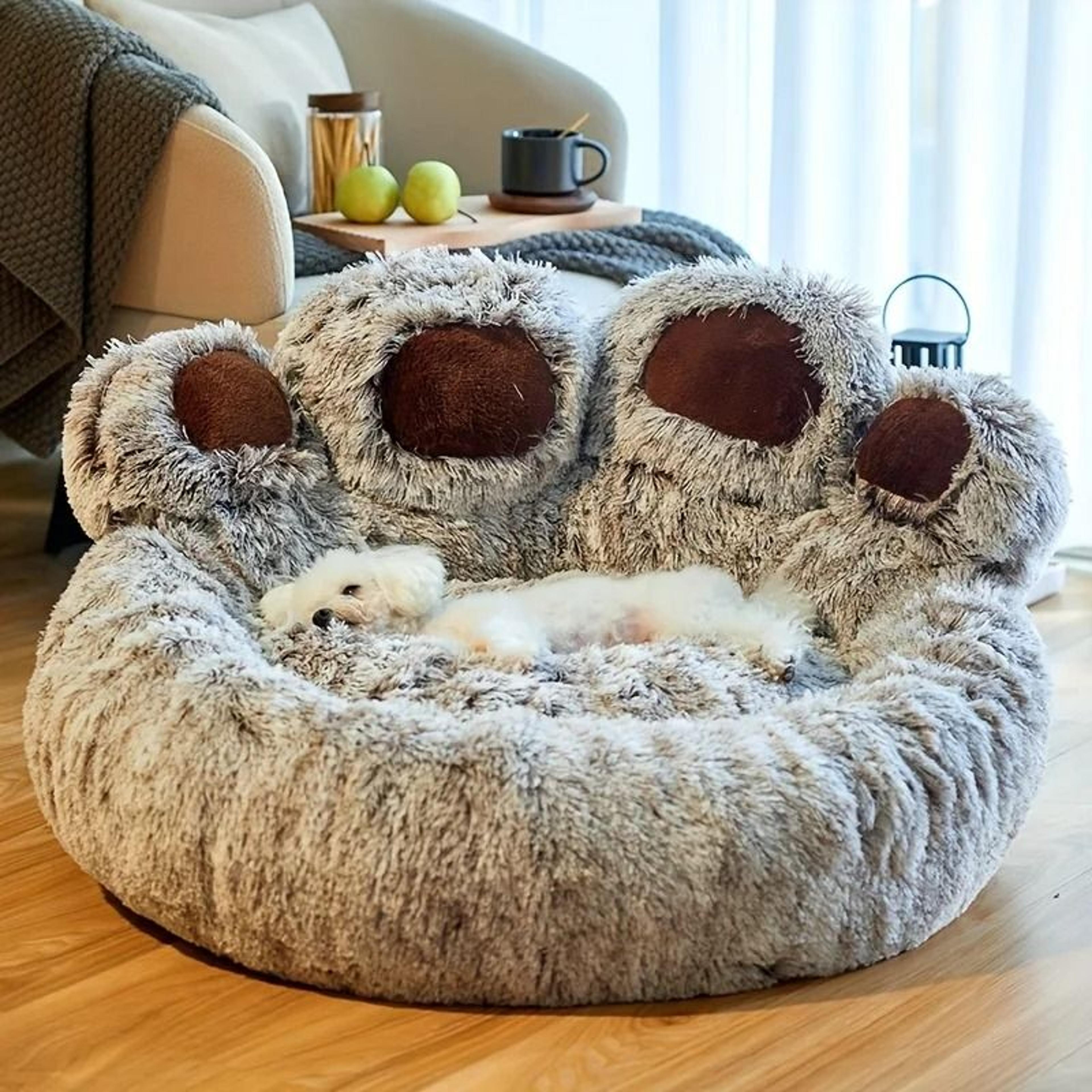 Cozy Bear Paw Pet Bed For Dogs And Cats 4