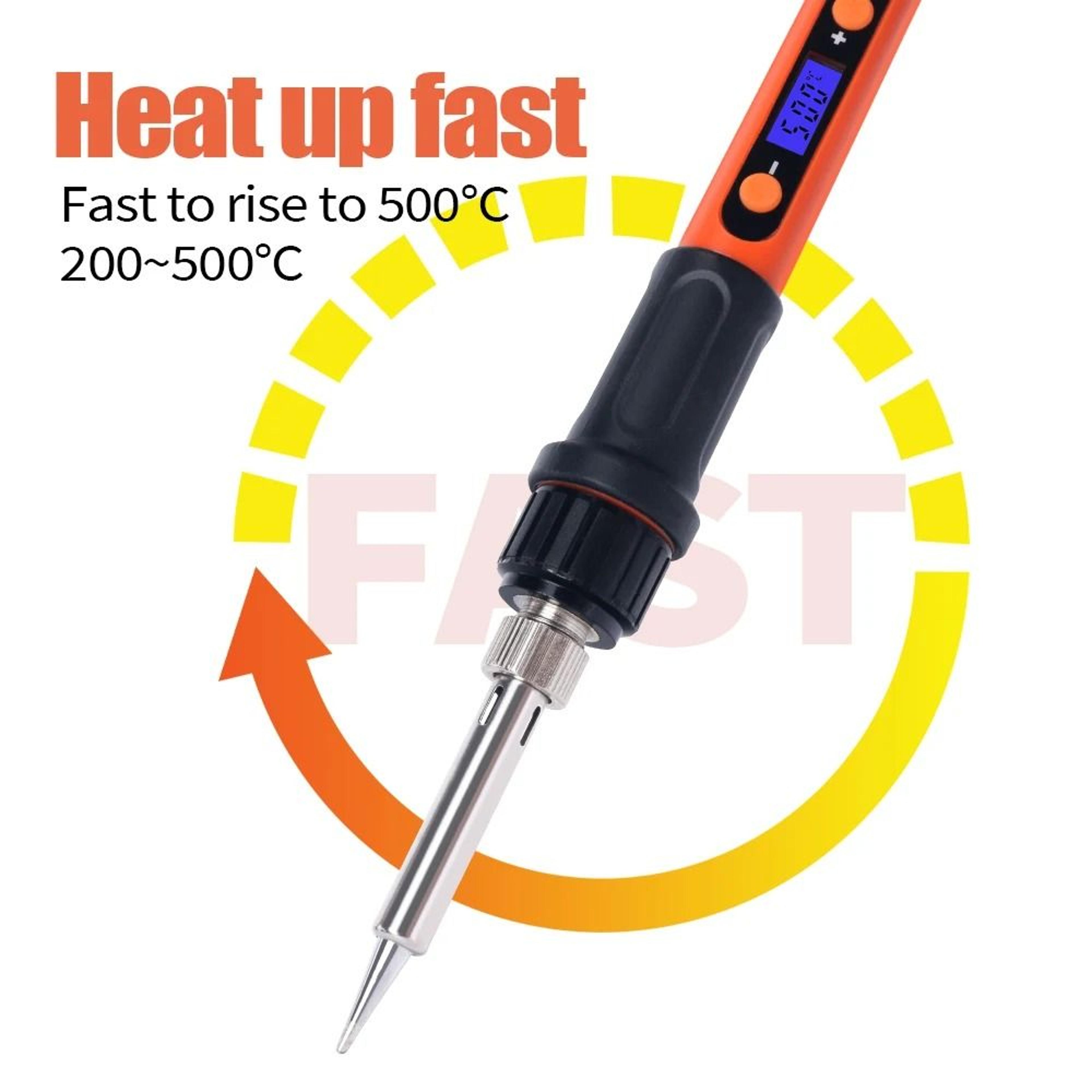Digital Adjustable Temperature Electric Soldering Iron Kit 100W 2