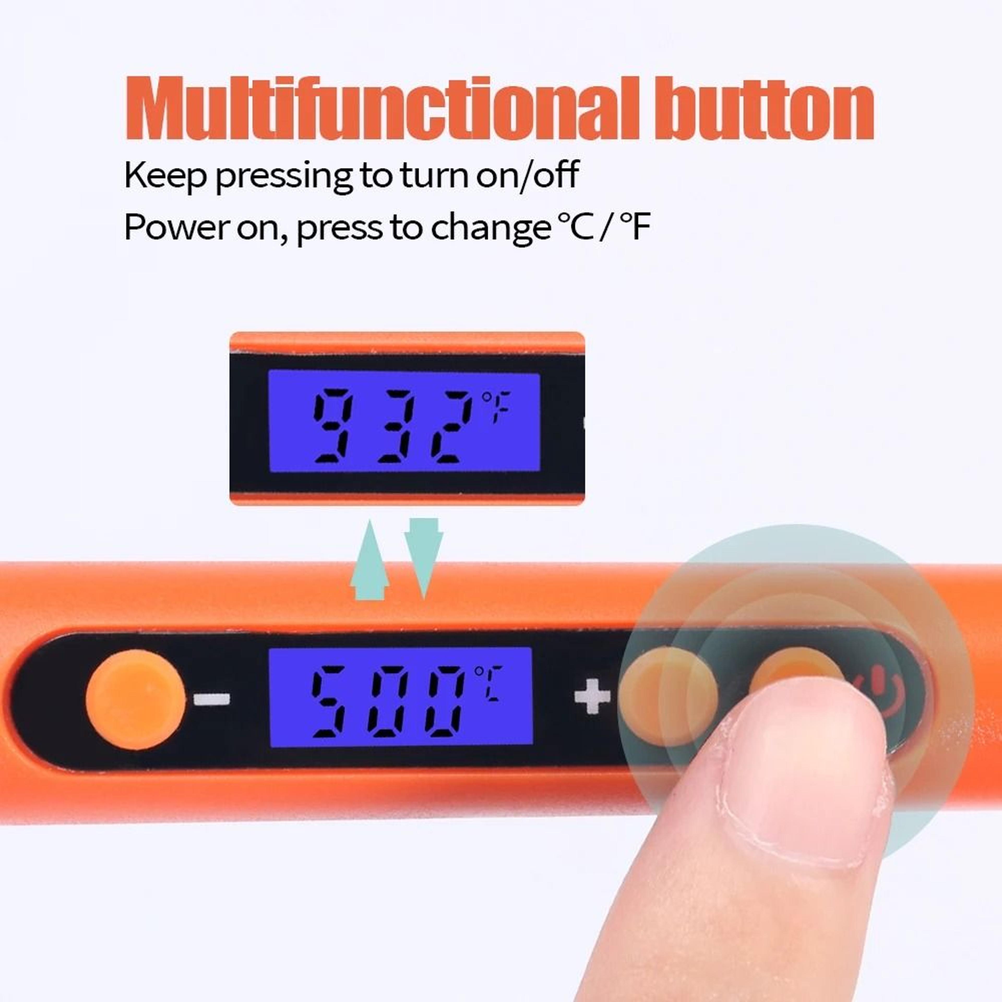 Digital Adjustable Temperature Electric Soldering Iron Kit 100W 5