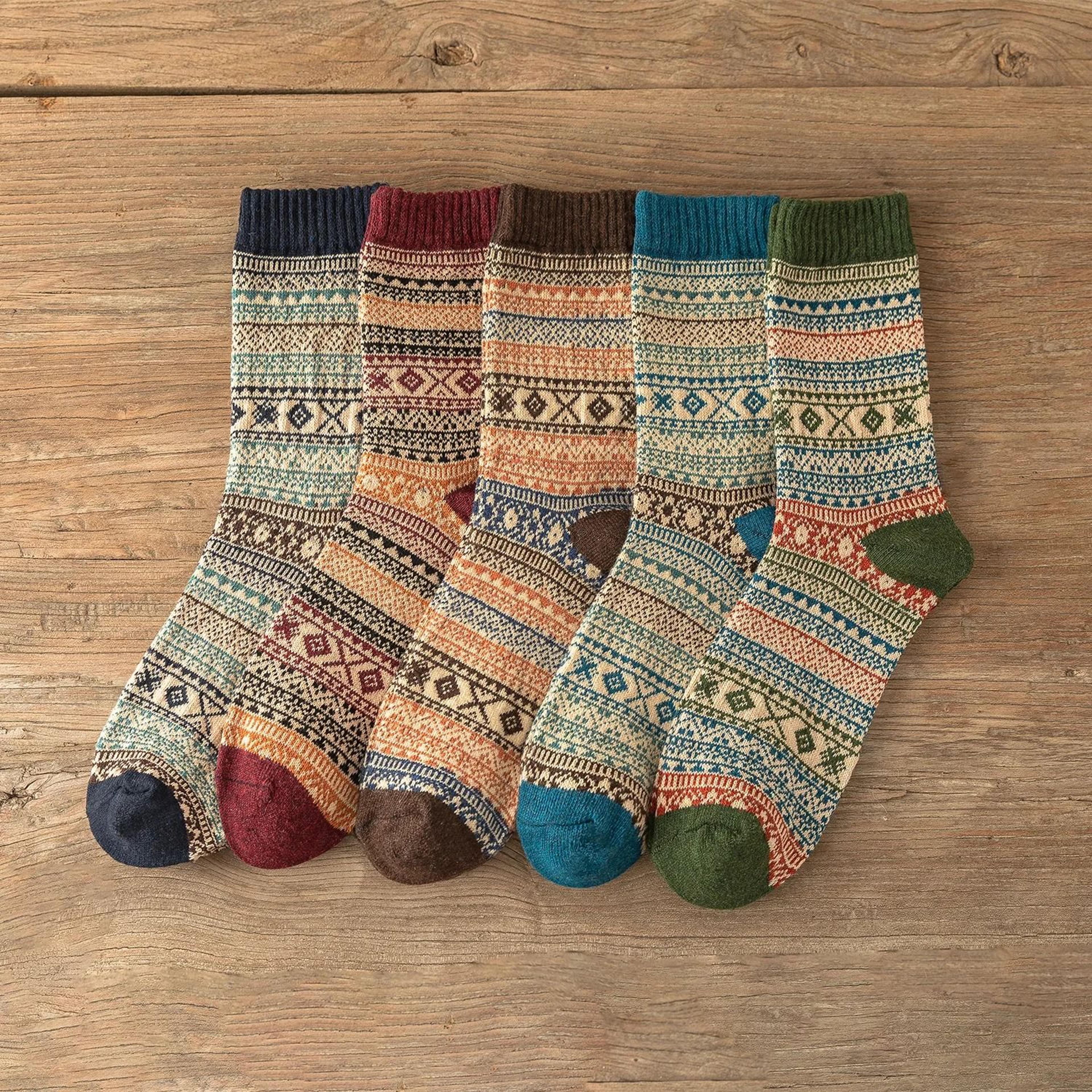 Cozy Winter Wool Socks For Men And Women 5 Pairs Set 9