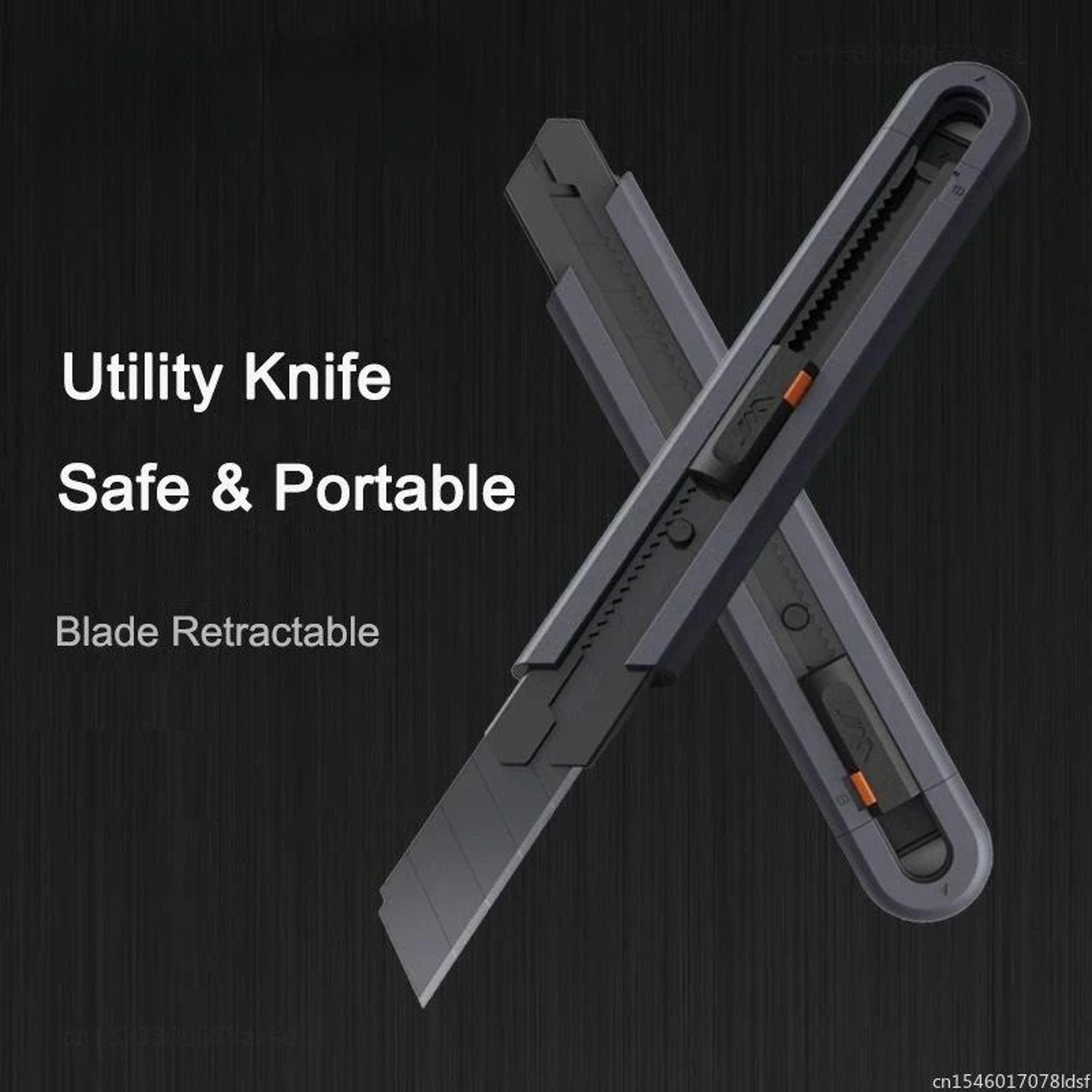 Compact Pocket Utility Knife With Safety Lock And Carbon Steel Blade 0