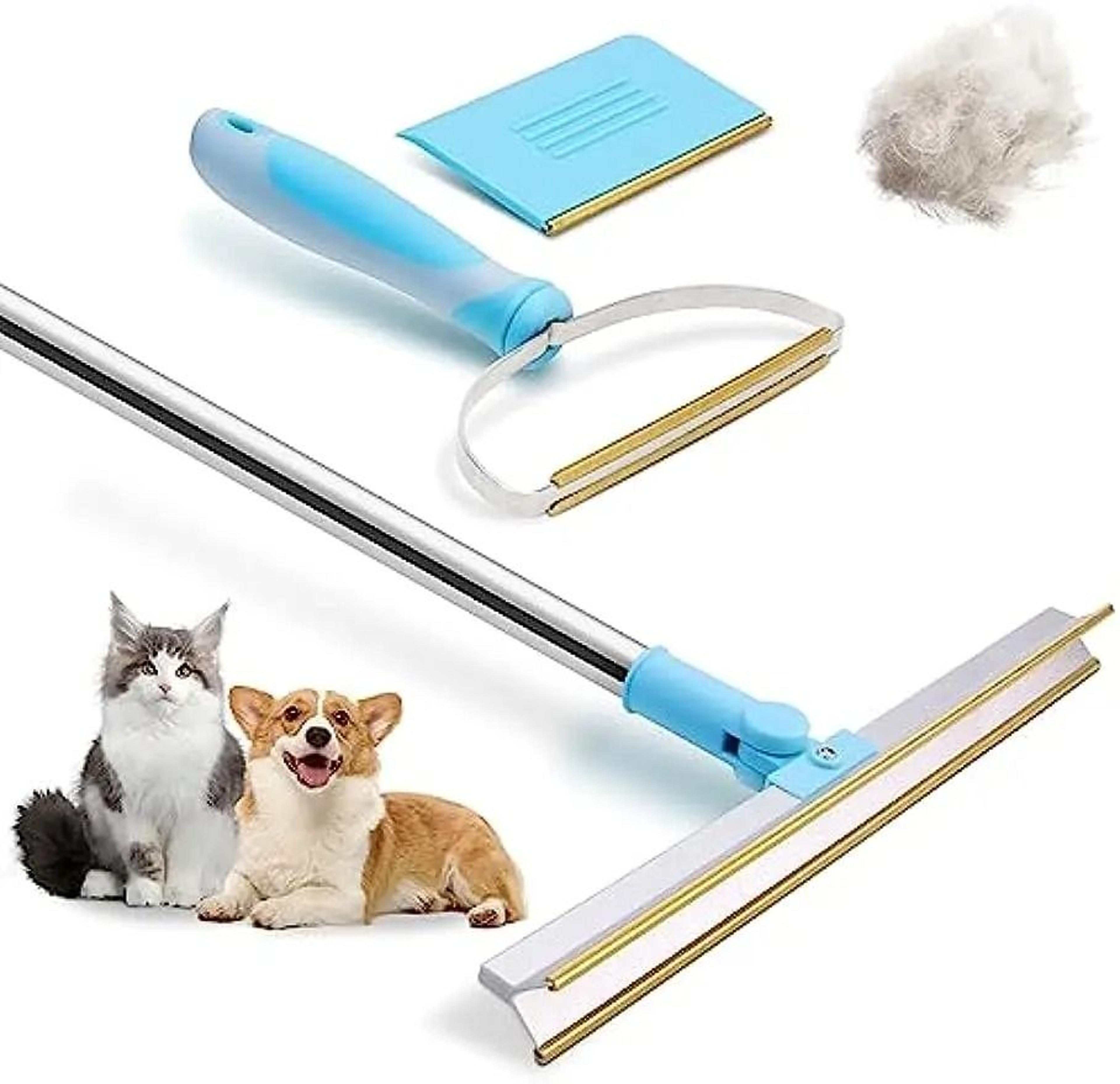 Telescopic Carpet Rake And Pet Hair Remover Set 0