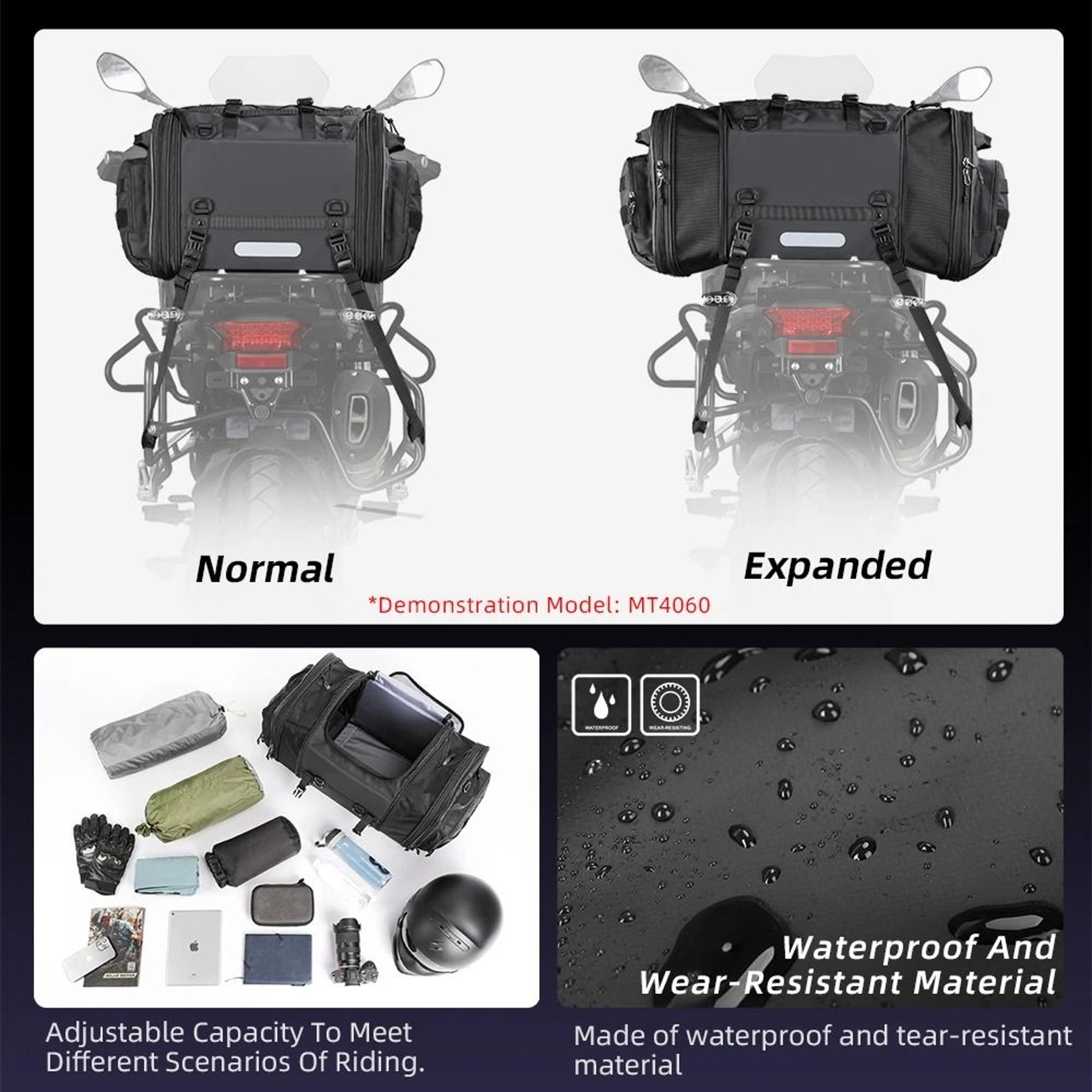 Expandable Waterproof Motorcycle Travel Bag 3