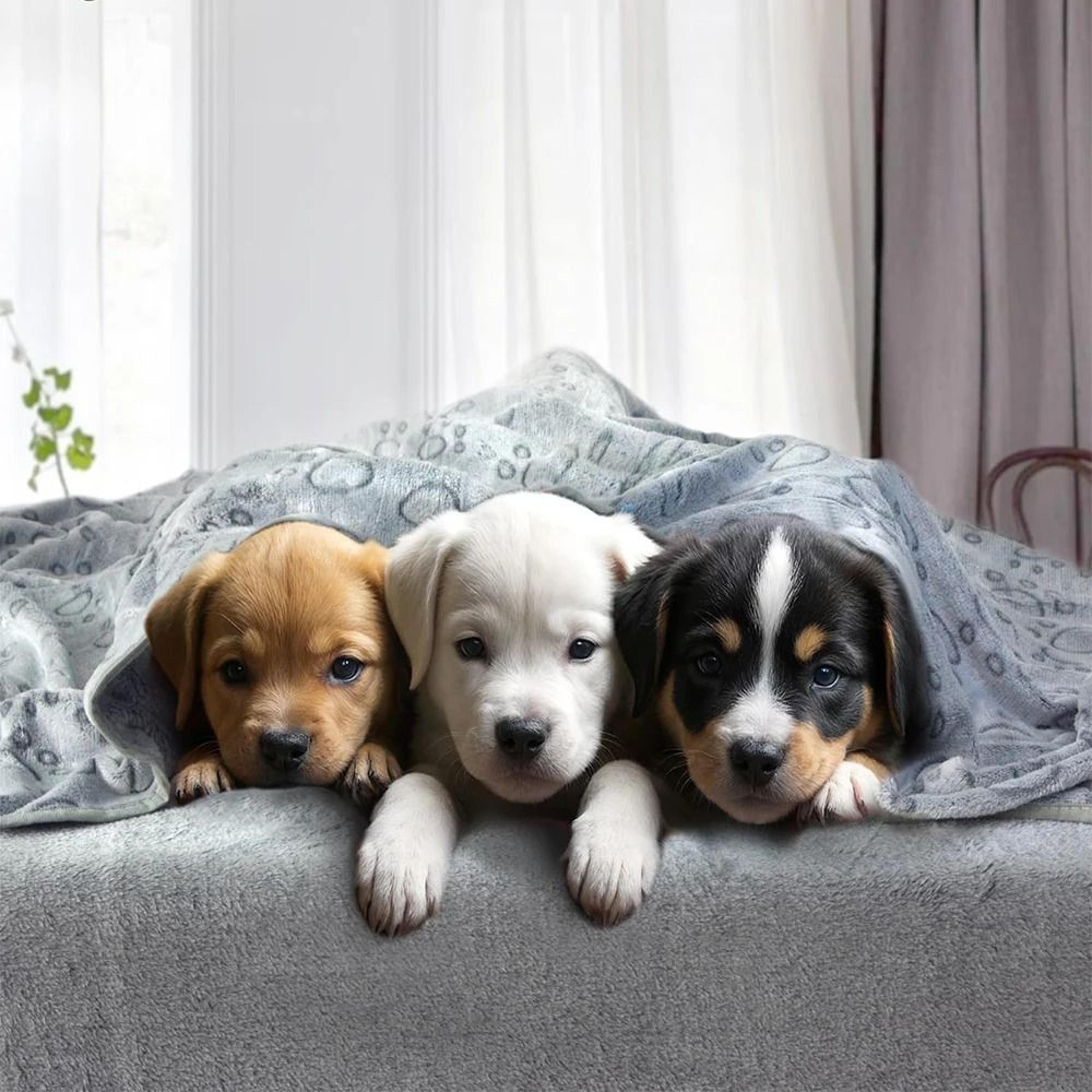 Soft Paw Print Pet Blanket For Dogs And Cats 4