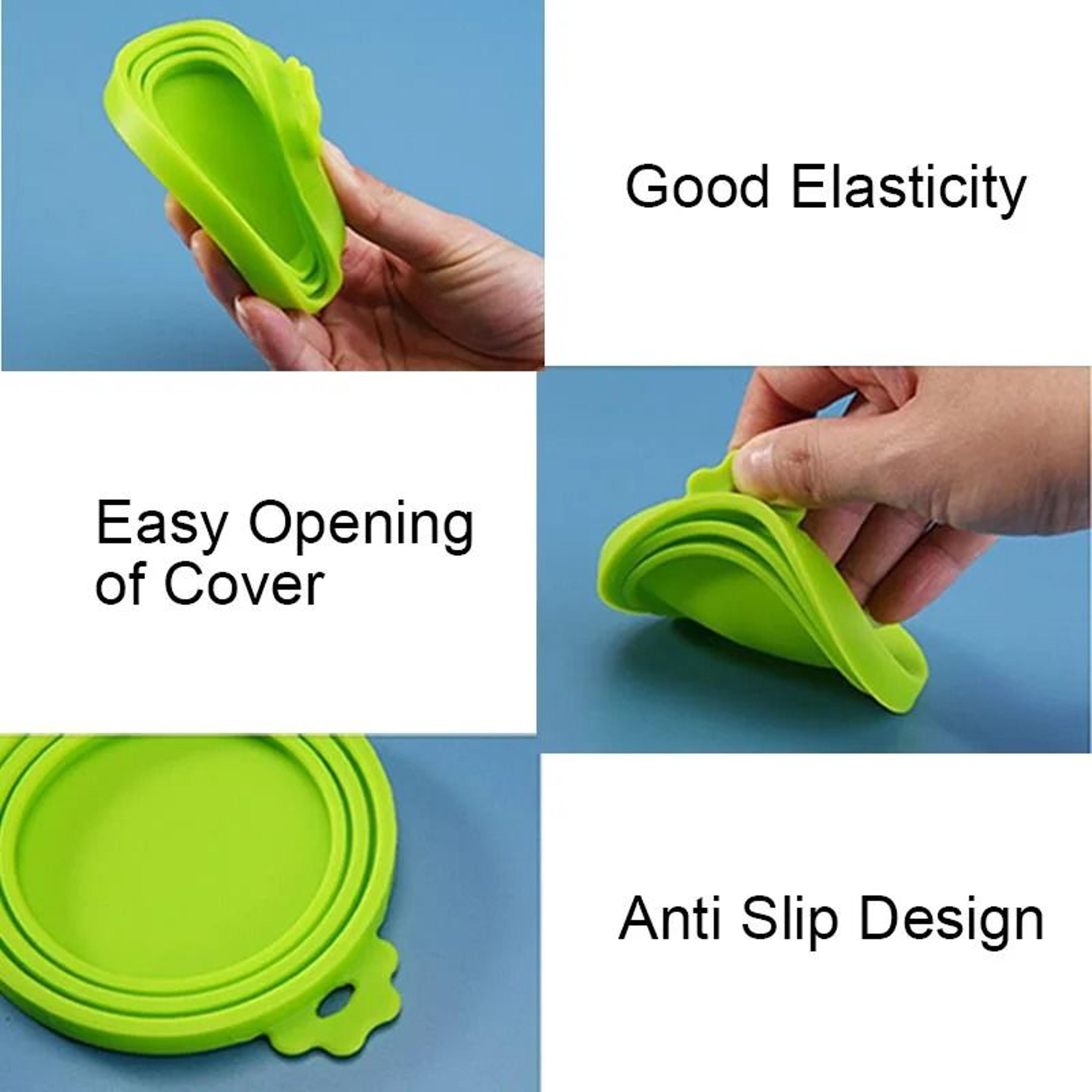 Reusable Pet Food Can Cover And Spoon Set 2