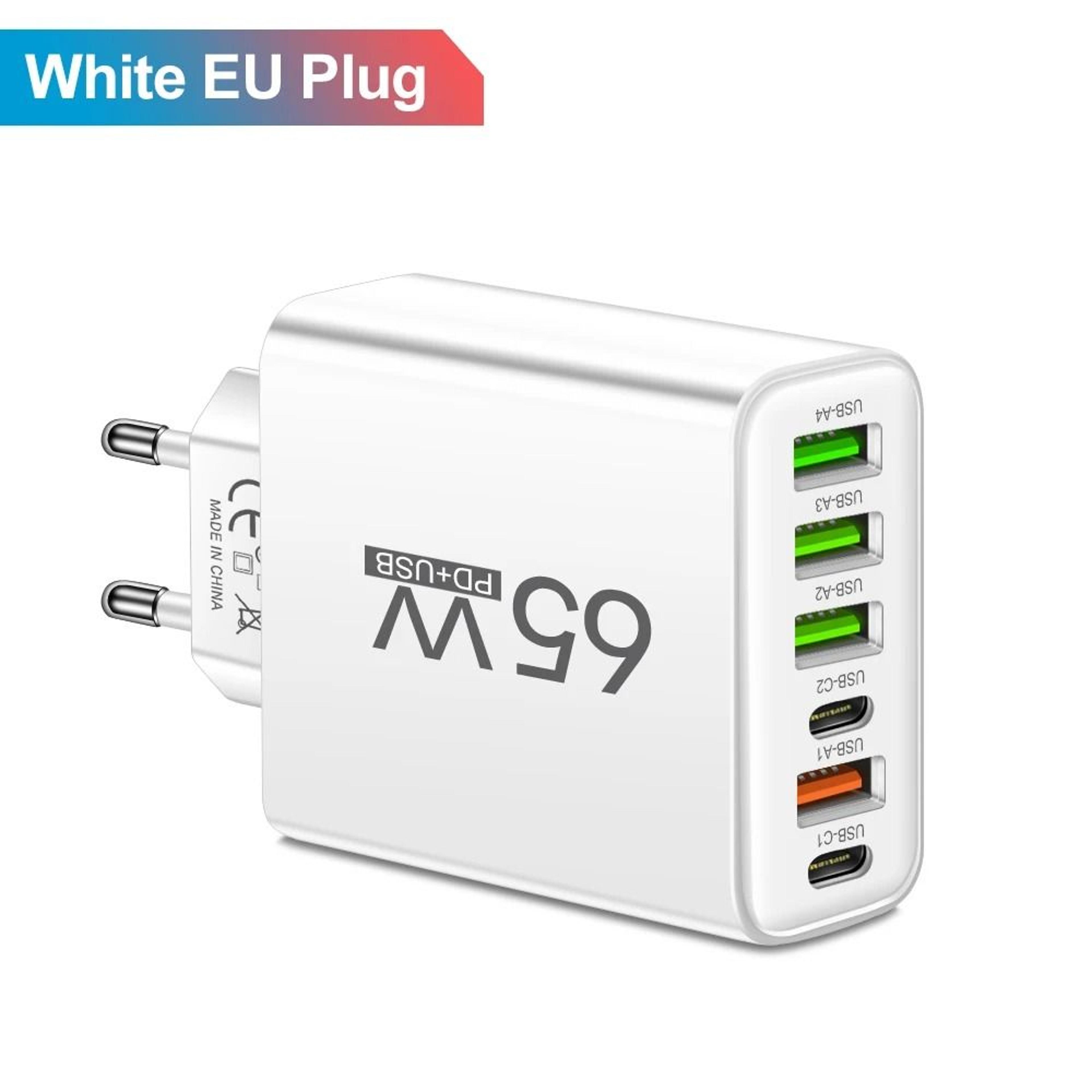 HighPower 65W Universal USB Mobile Phone Fast Charger 9