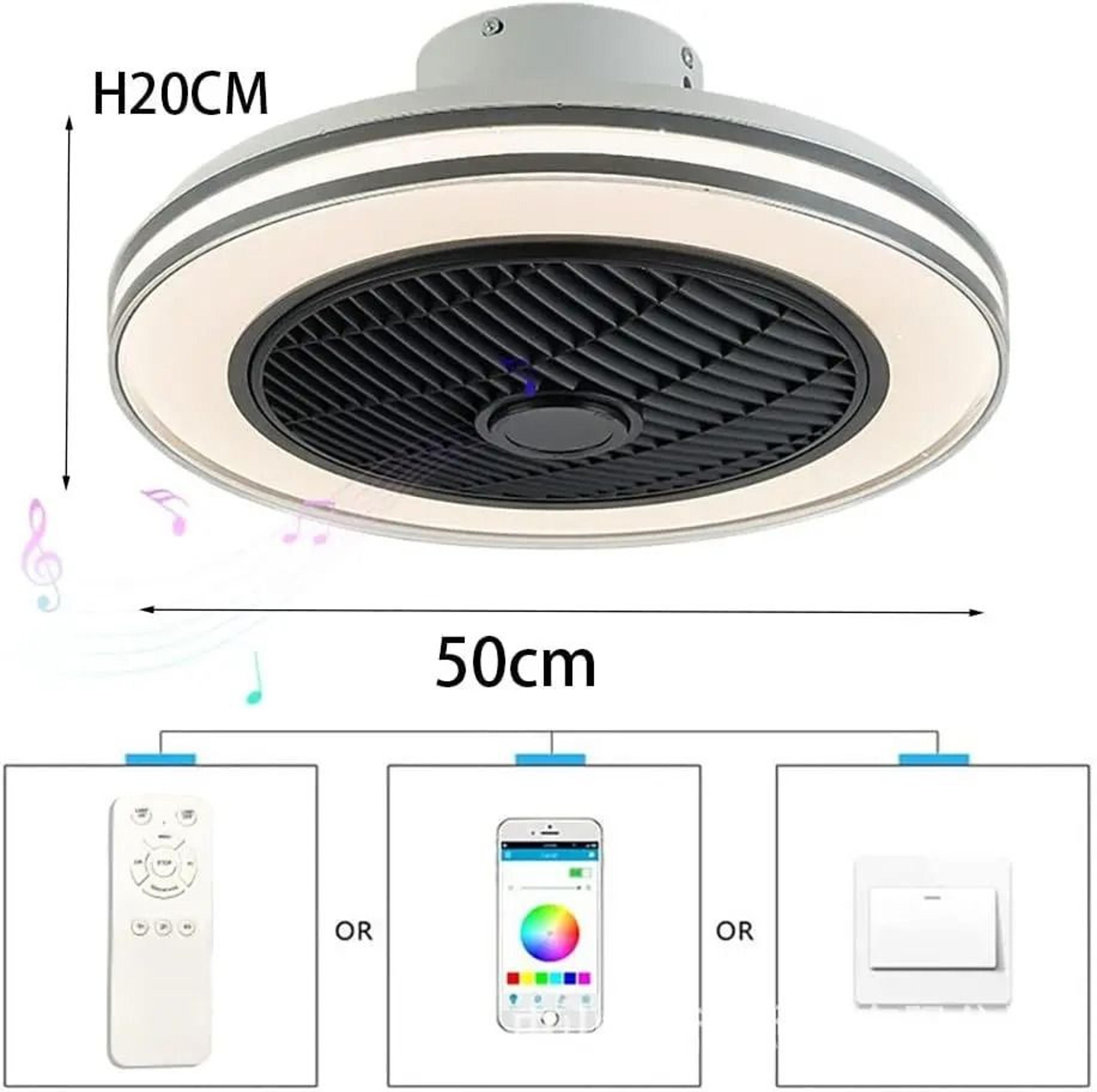Smart LED Ceiling Fan With Bluetooth Speaker 5