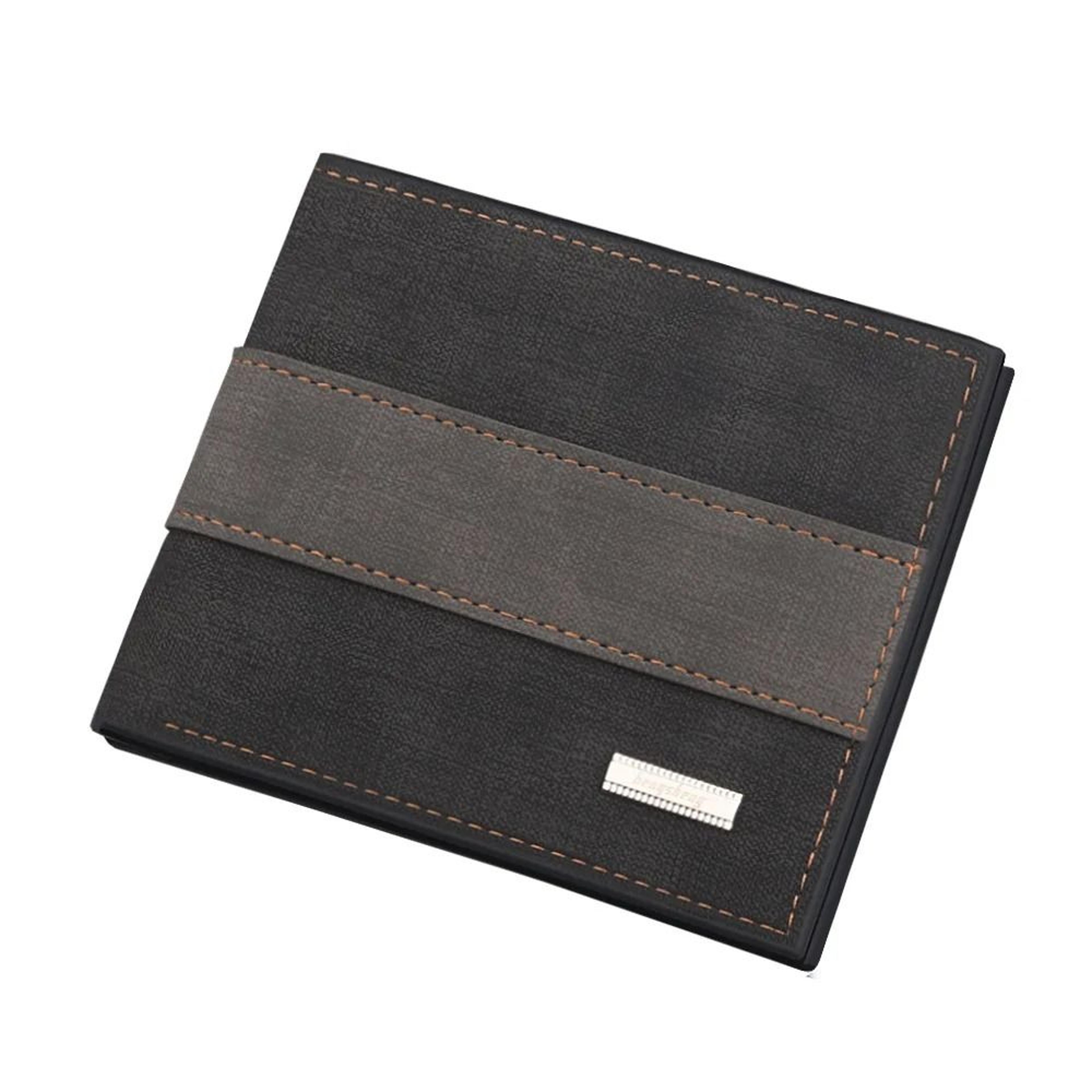 Mens Patchwork PU Leather Card Holder Wallet 2