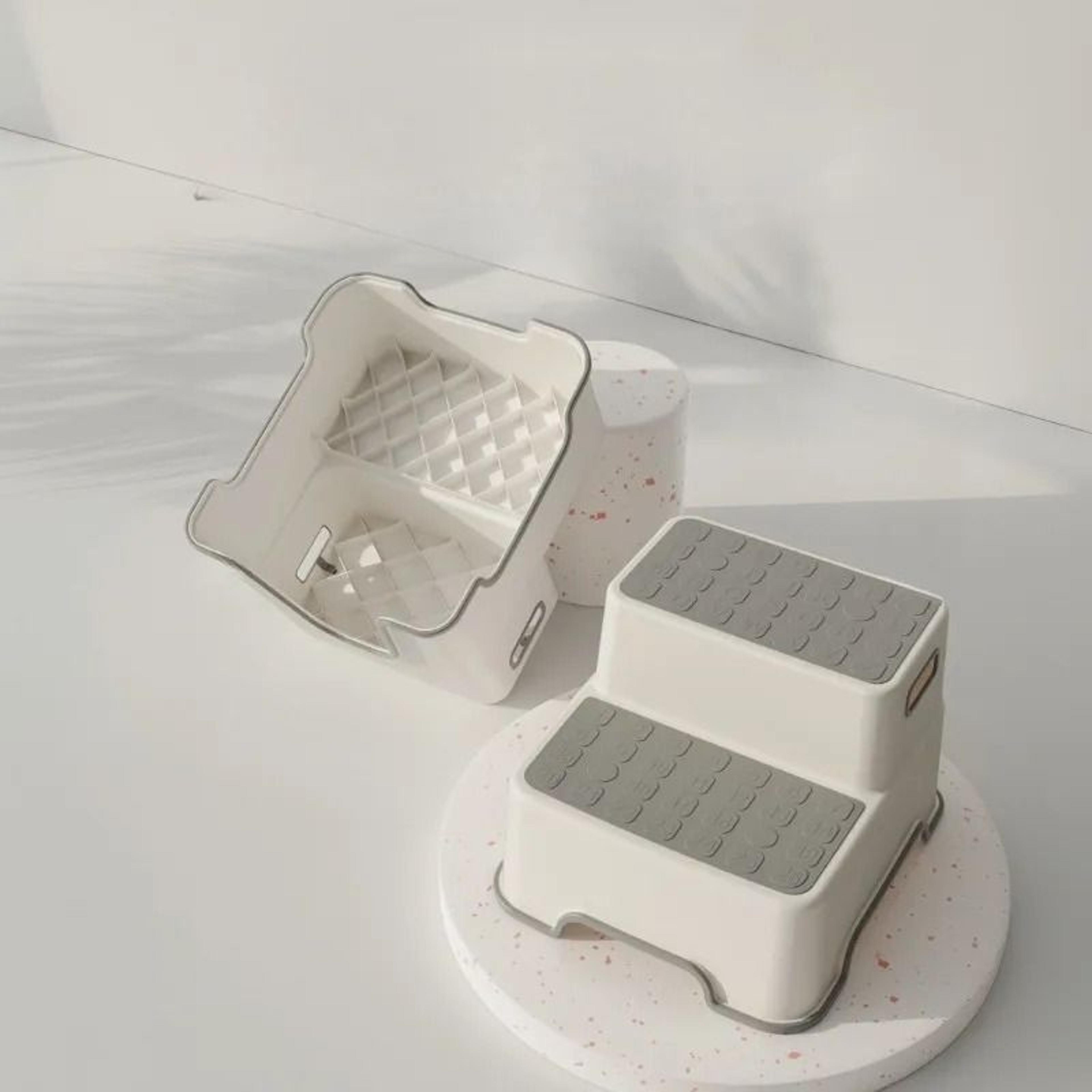 Portable Step Stool For Bathroom With Two Step Design 4