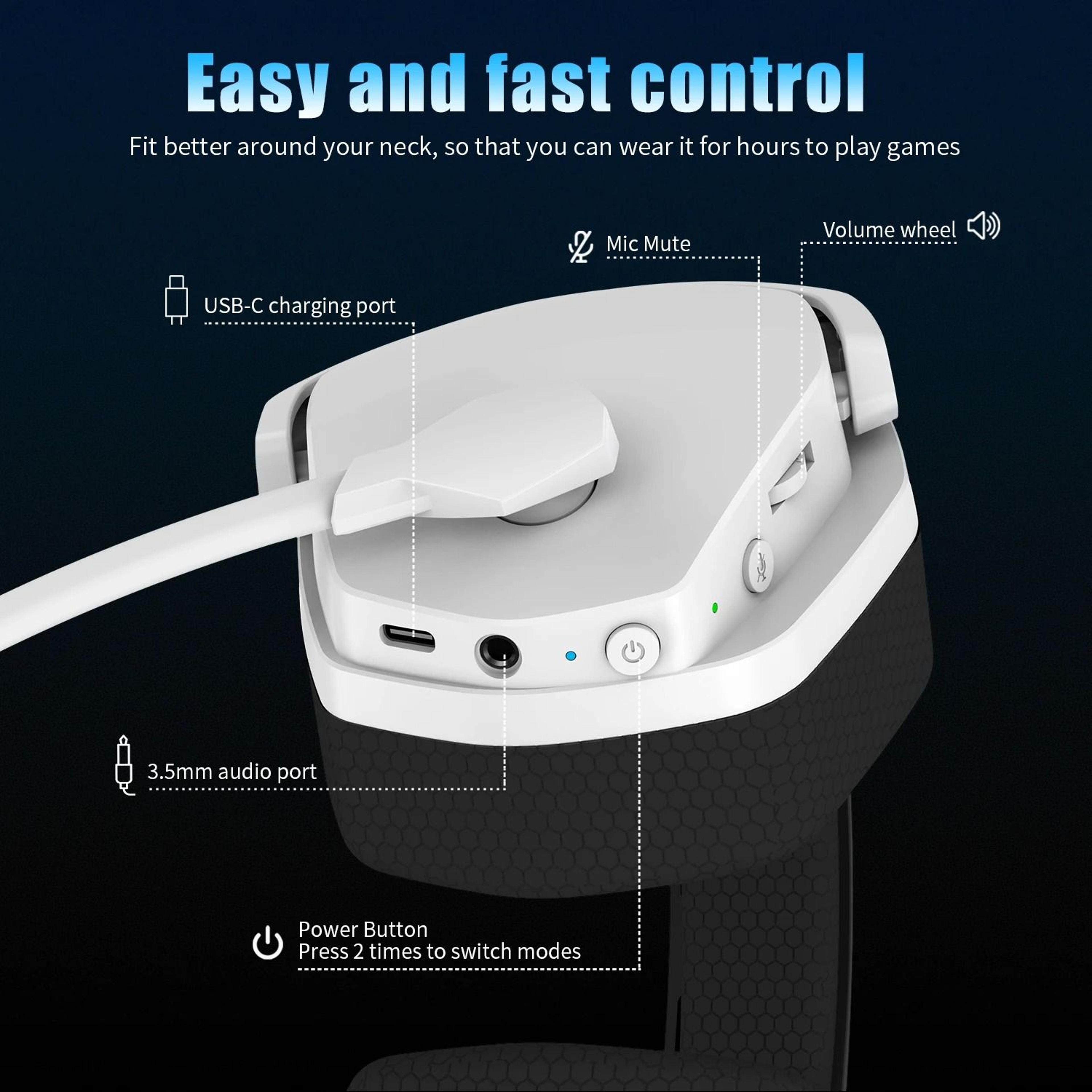 Dual Wireless Gaming Headset With Microphone For PS5 PC Mobile And Switch 2