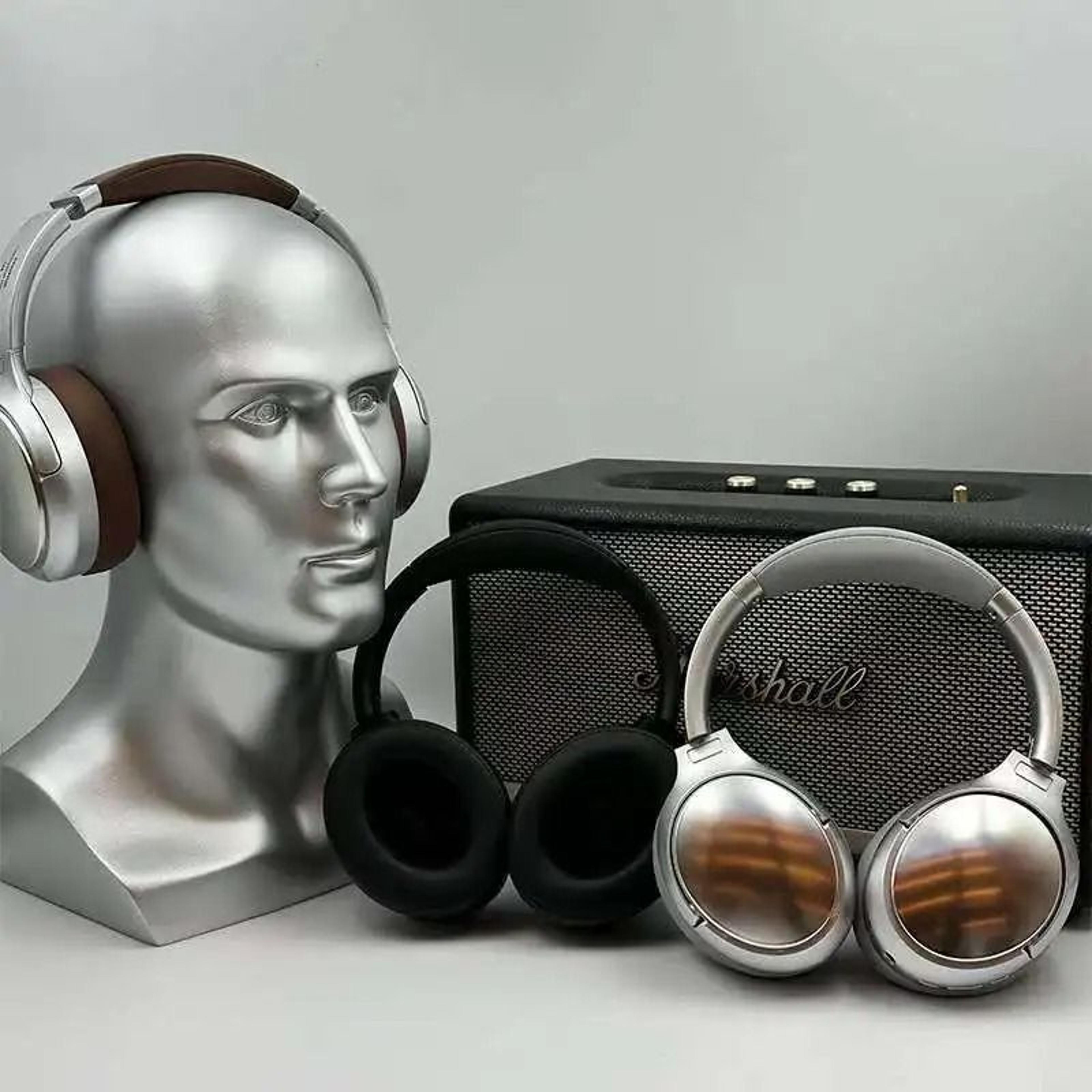 Metal Design Wireless Bluetooth Headphones HiFi Stereo Headset 5