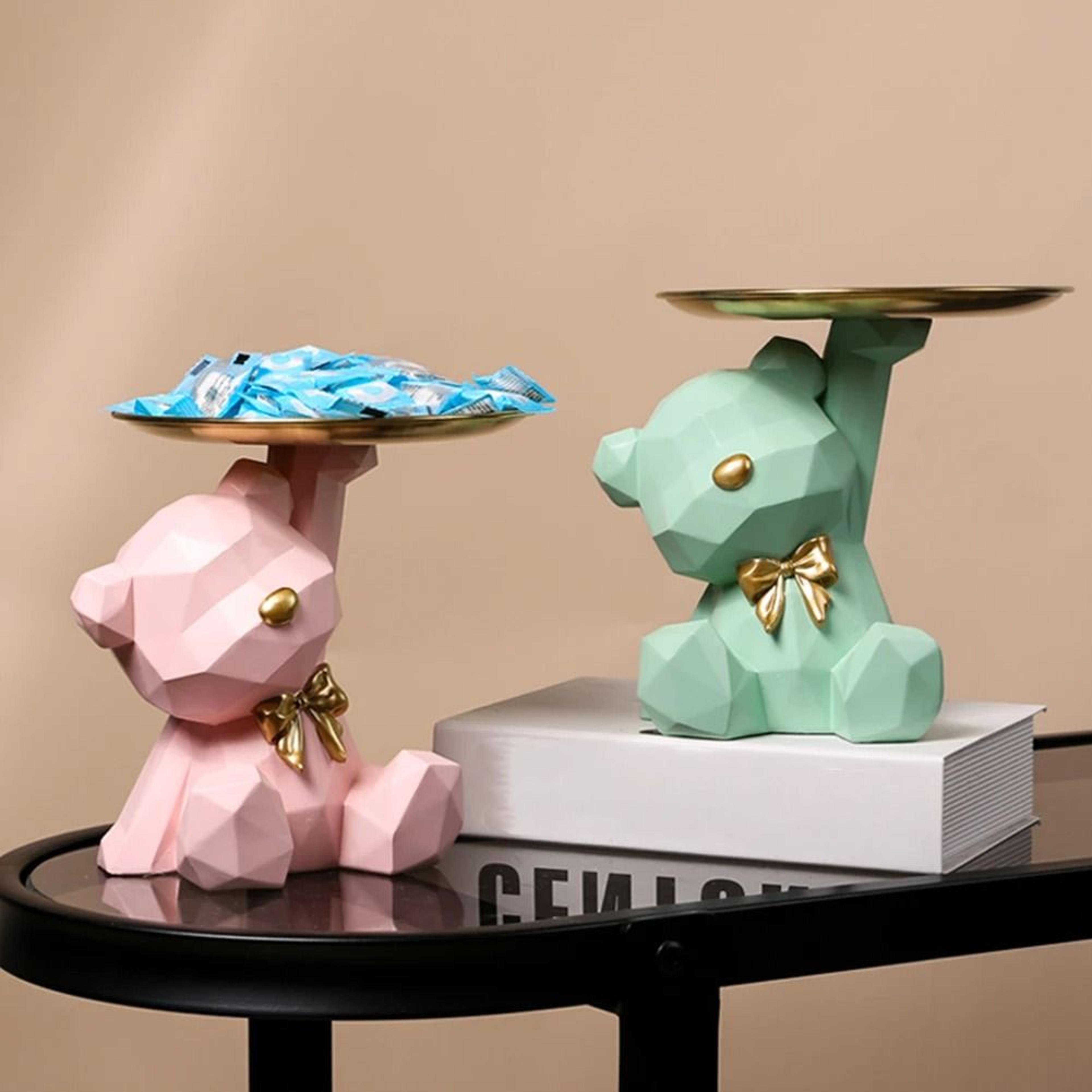 Geometric Bear Key Holder Figurine For Home Decoration 1