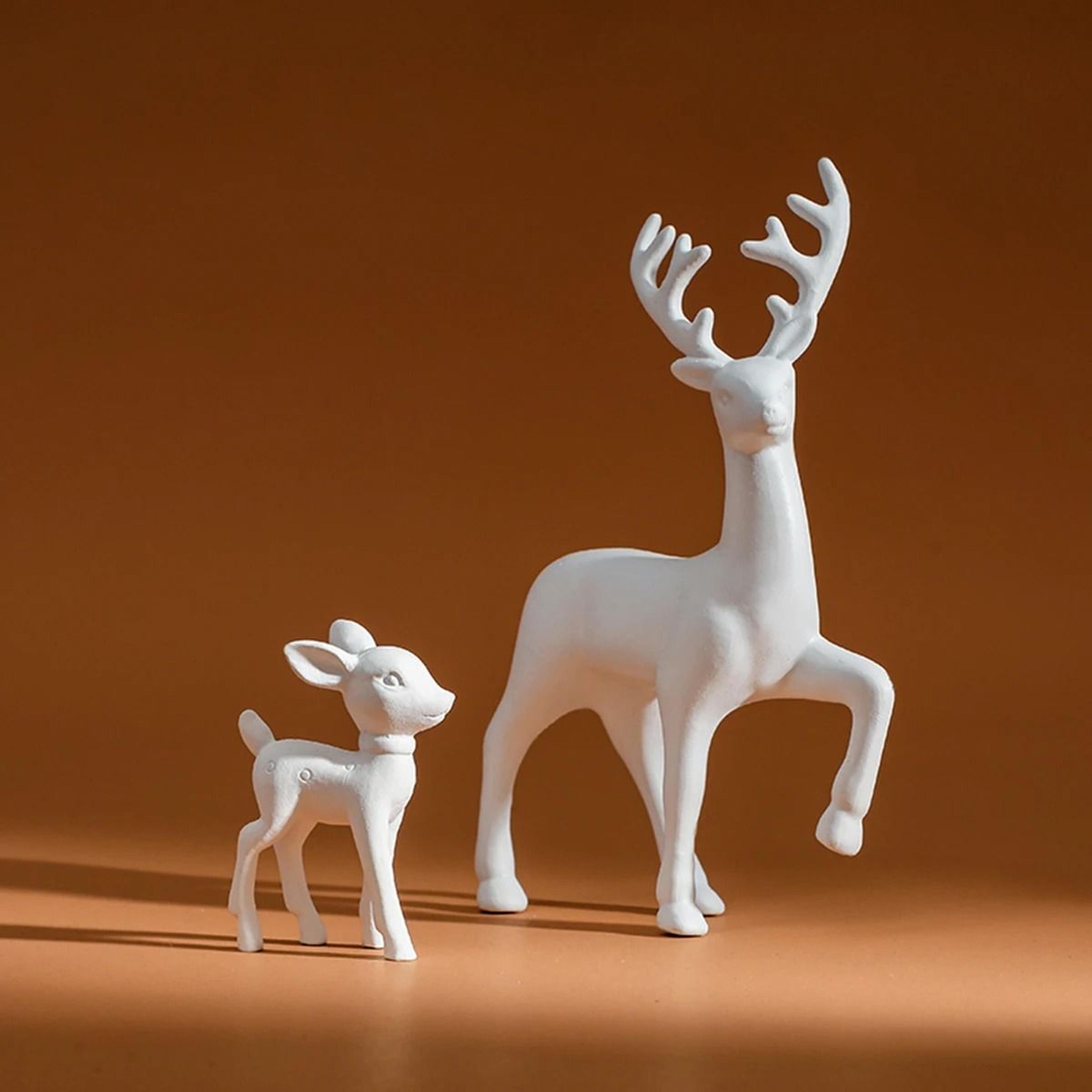 Mother Deer Minimalist Kids Room Figurines Home Decoration 3