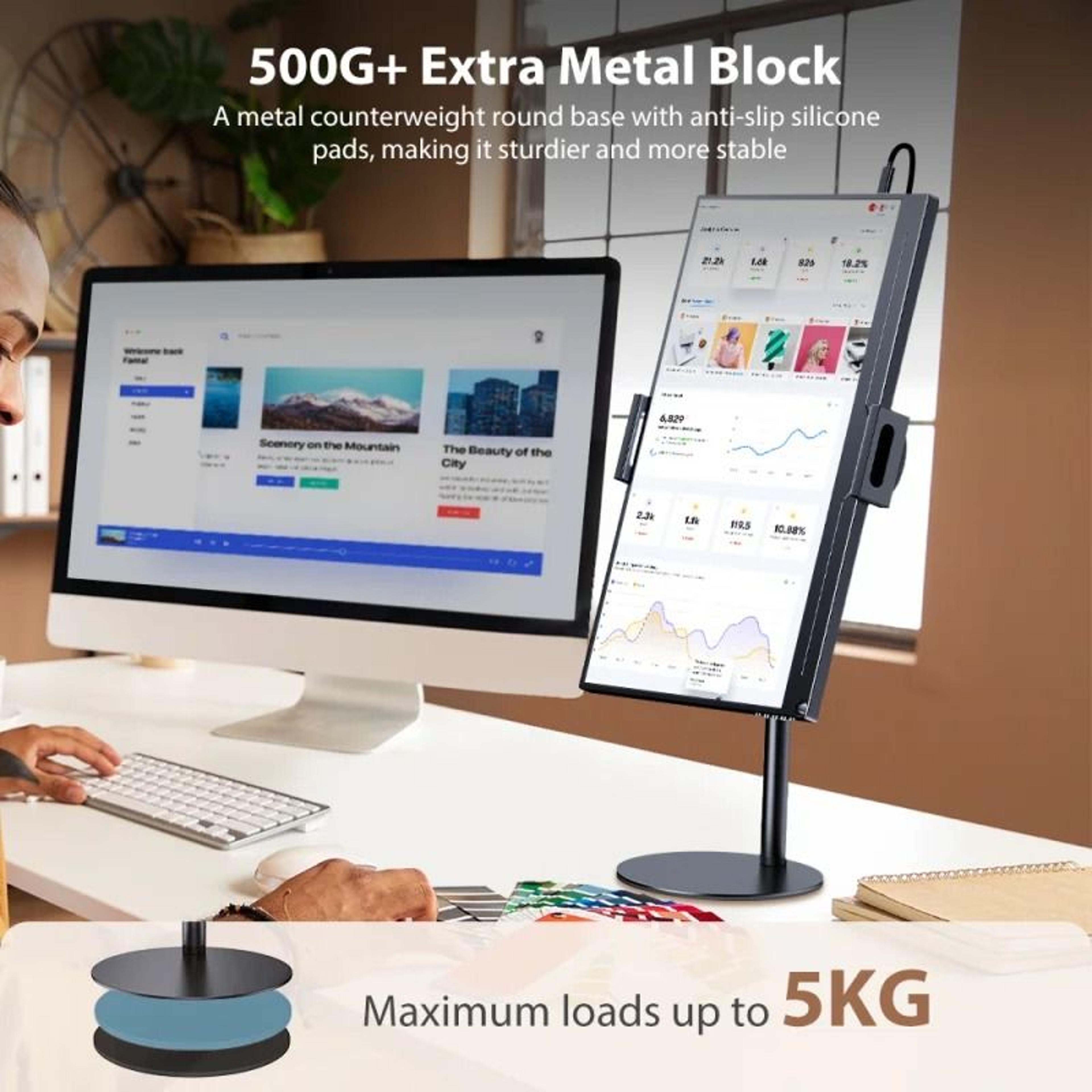 Adjustable Monitor Stand Height Portable Vesa Monitor Tablet Holder Up To 24 Cm 4