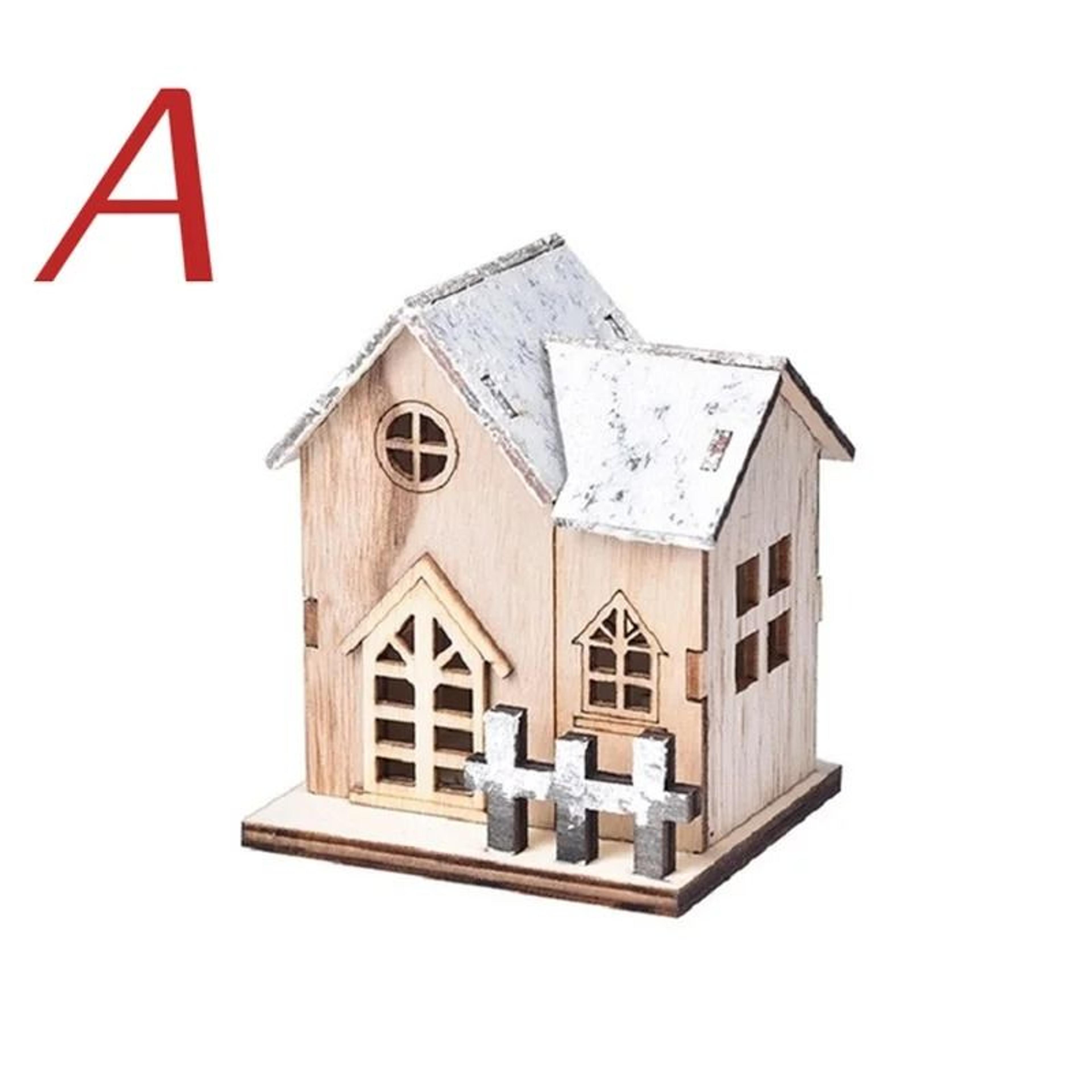 LED Wooden House Christmas Decoration 7