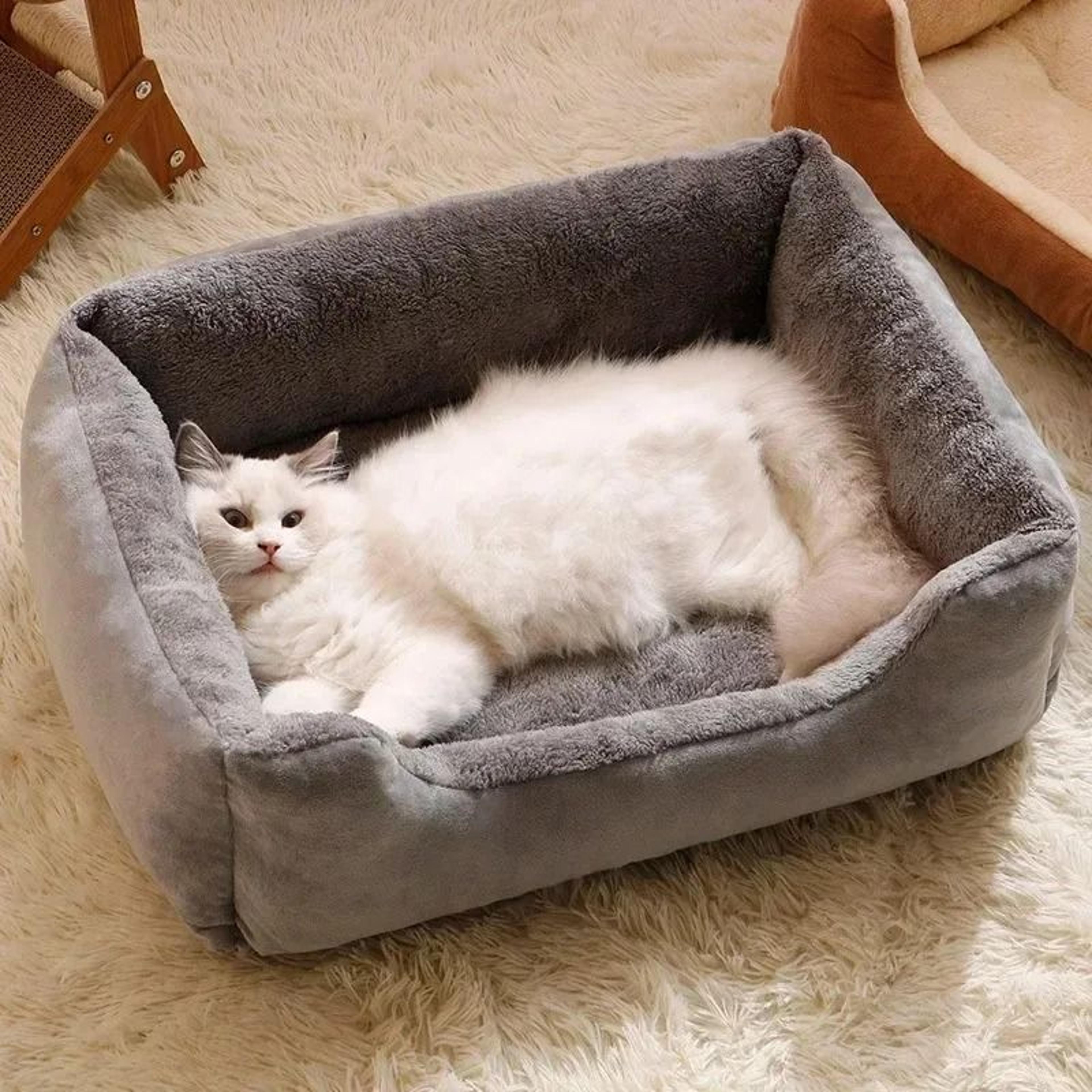 Soft Pet Bed Cushion For Cats And Dogs With Removable Cover 0