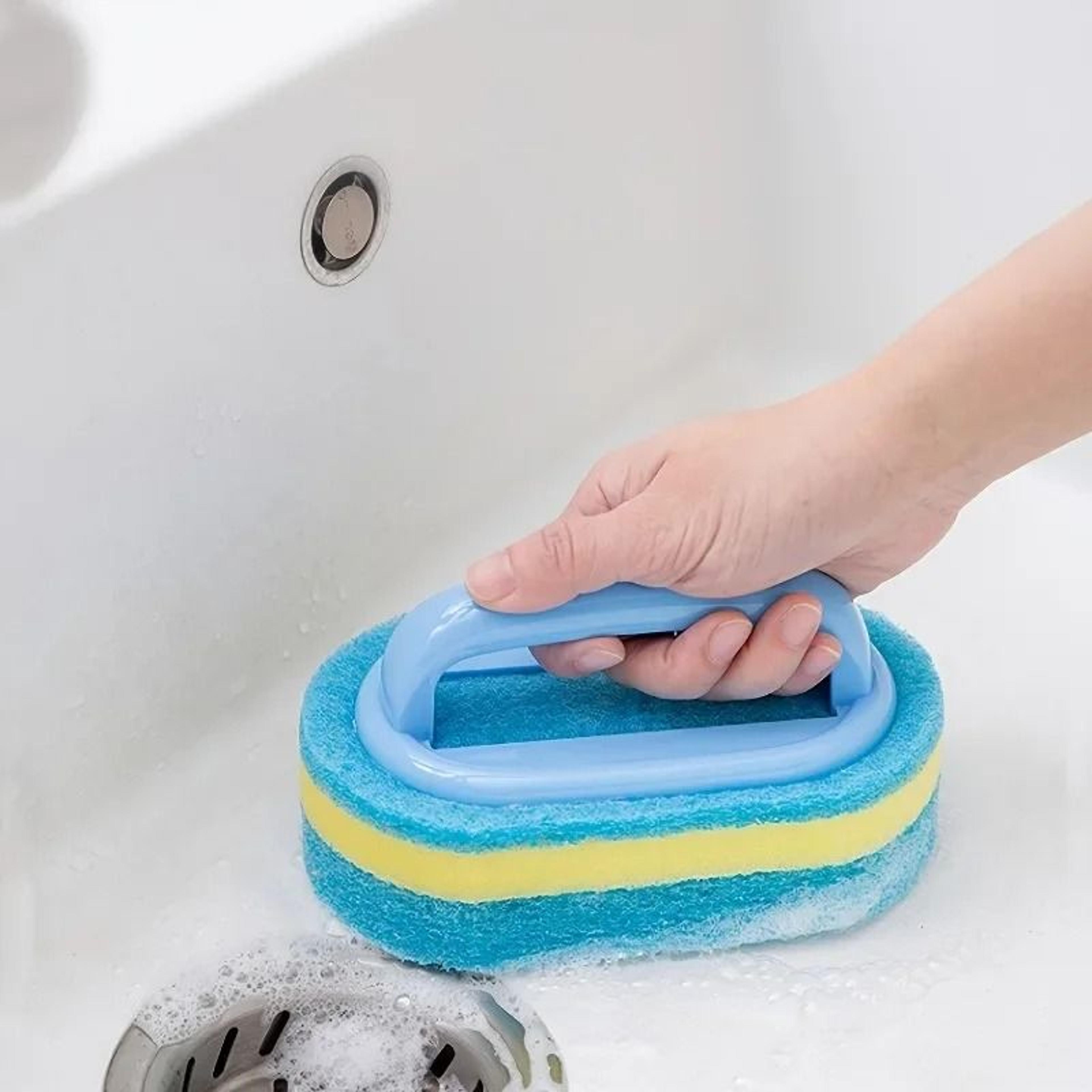 Household Cleaning Brush With Handle And Sponge 4