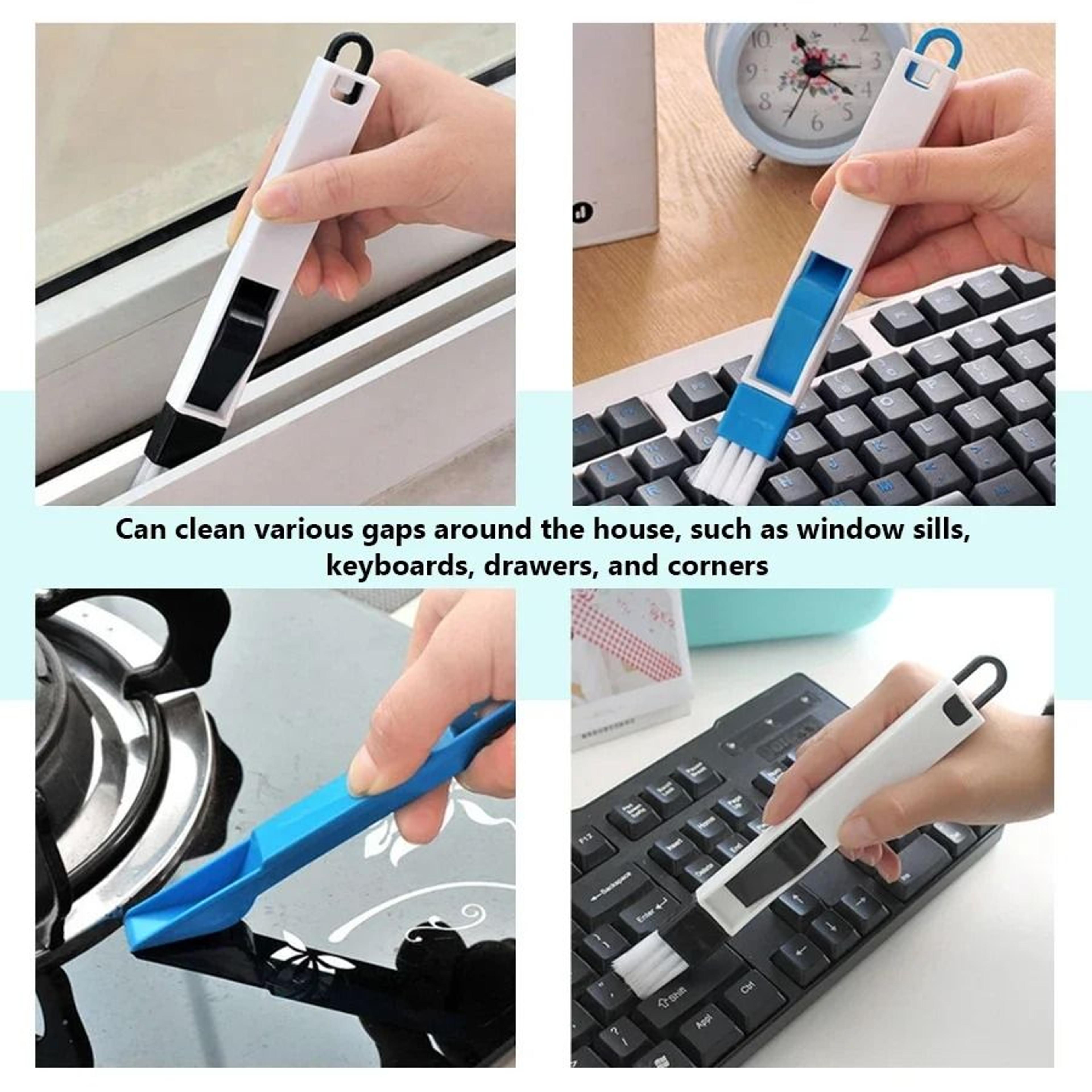 Portable Two In One Cleaning Brush For Door Window Keyboard Groove 4
