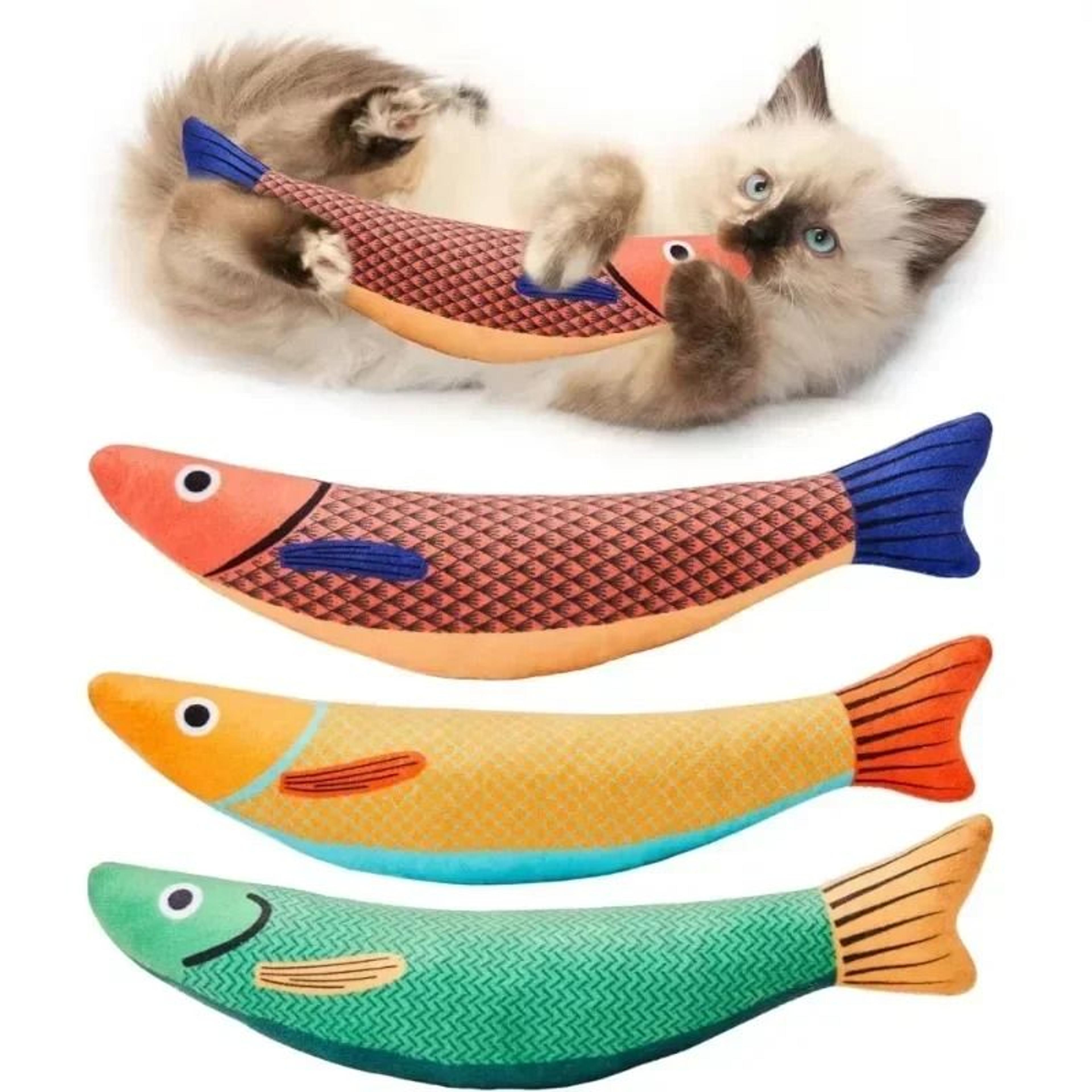 Interactive Cat Fish Toy With Crinkle Sound 0