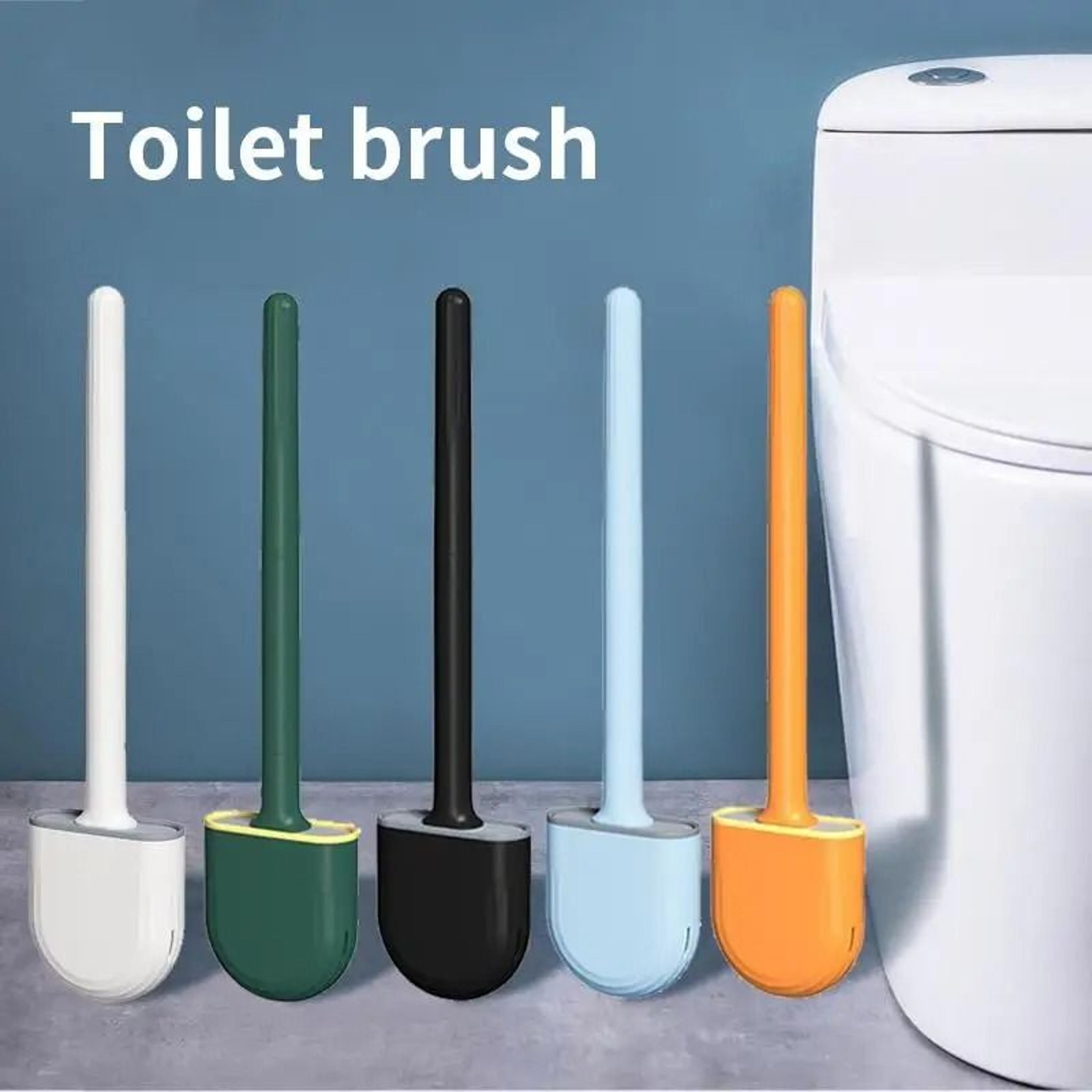 Wall Hanging Silicone Toilet Brush With Holder 5