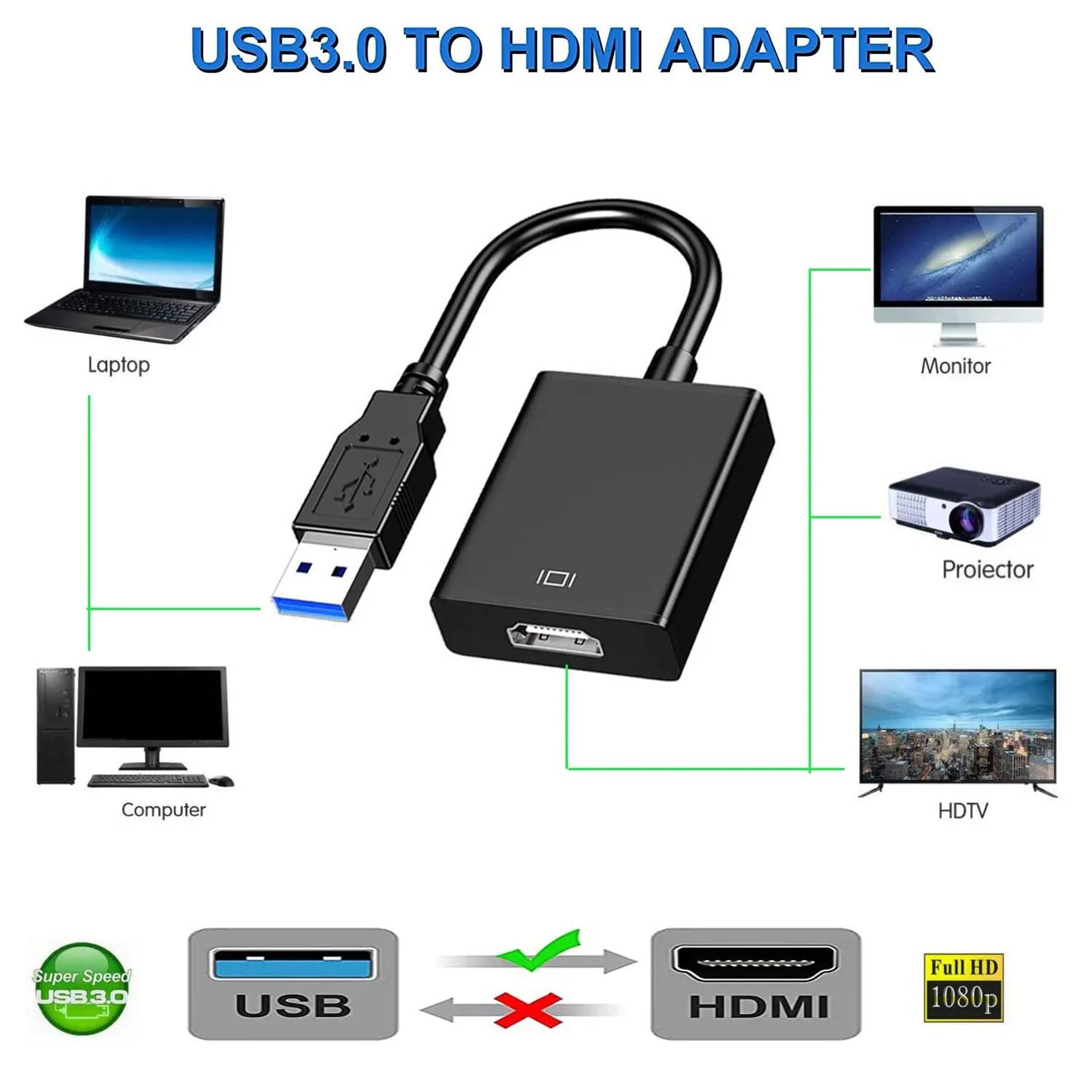 USB To HDMI 1080P Converter Adapter For Laptops And PCs 2