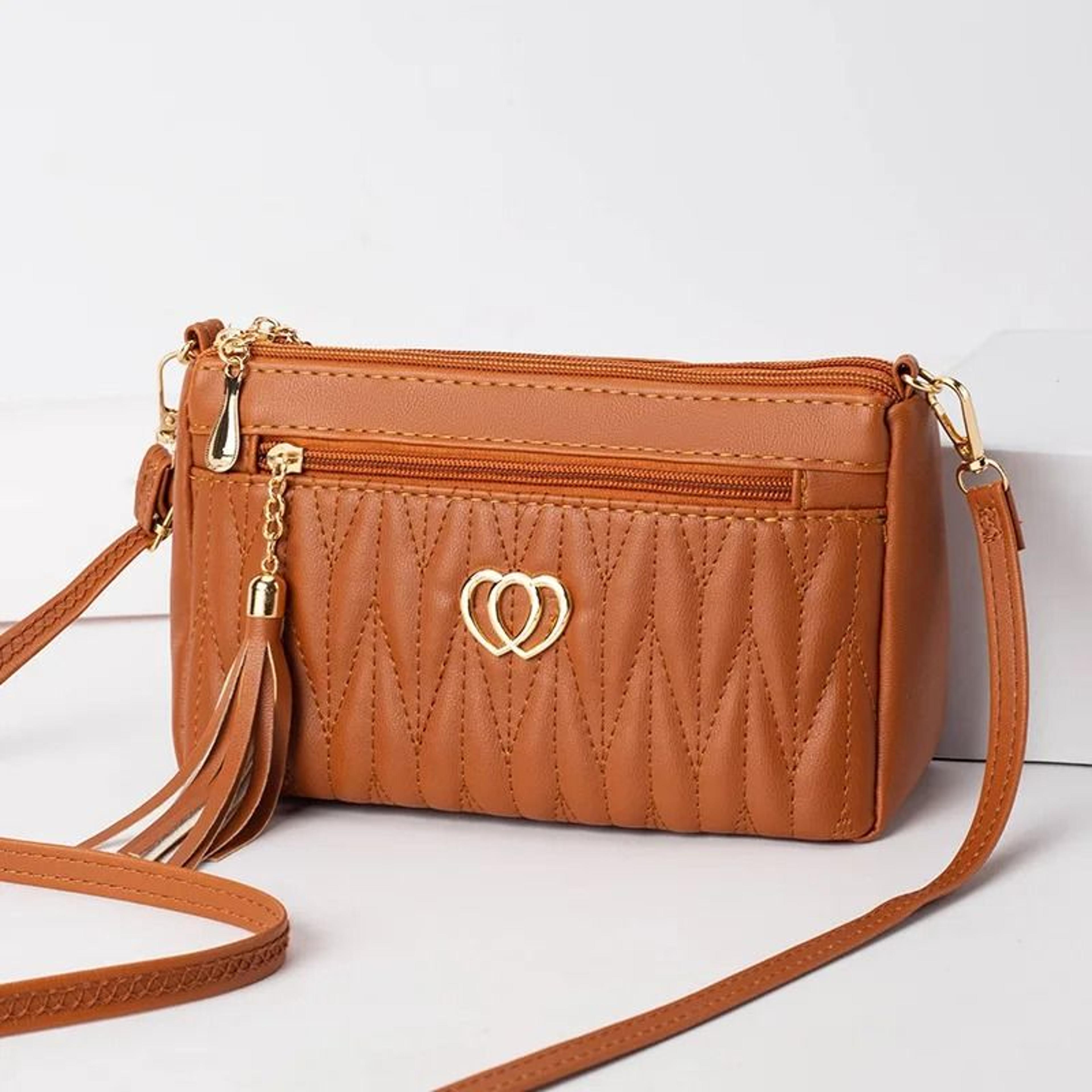 Womens Large Capacity PU Leather Crossbody Bag With Embroidery 6